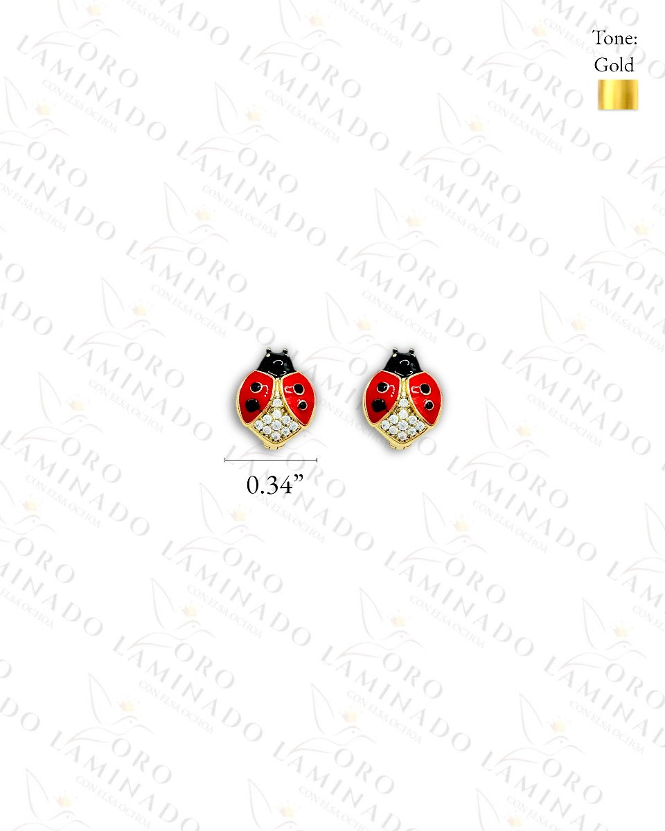 High Quality Ladybug Hoop Earrings (Gold Filled) Y380