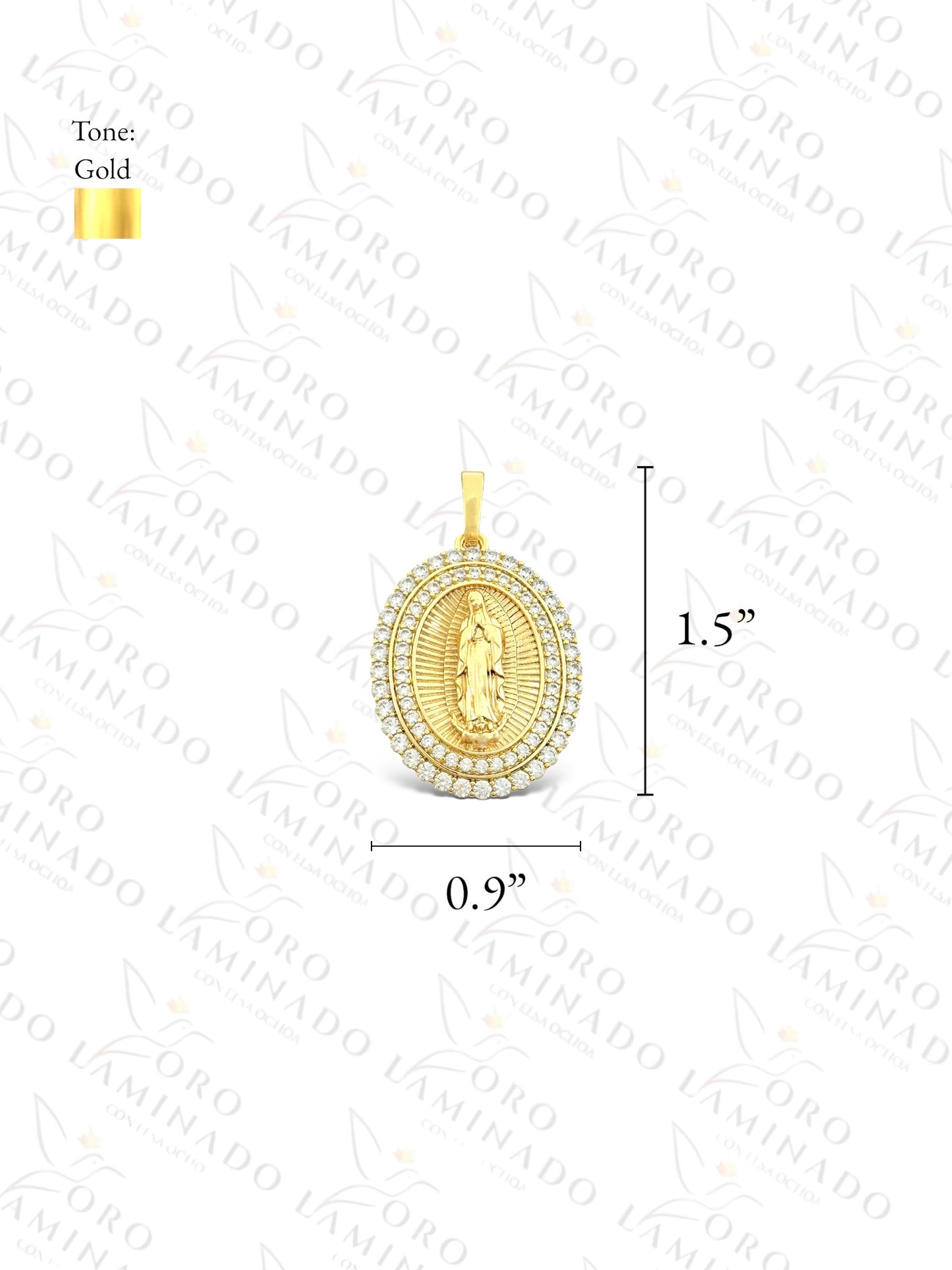 High Quality Oval Virgin Mary Pendant B79