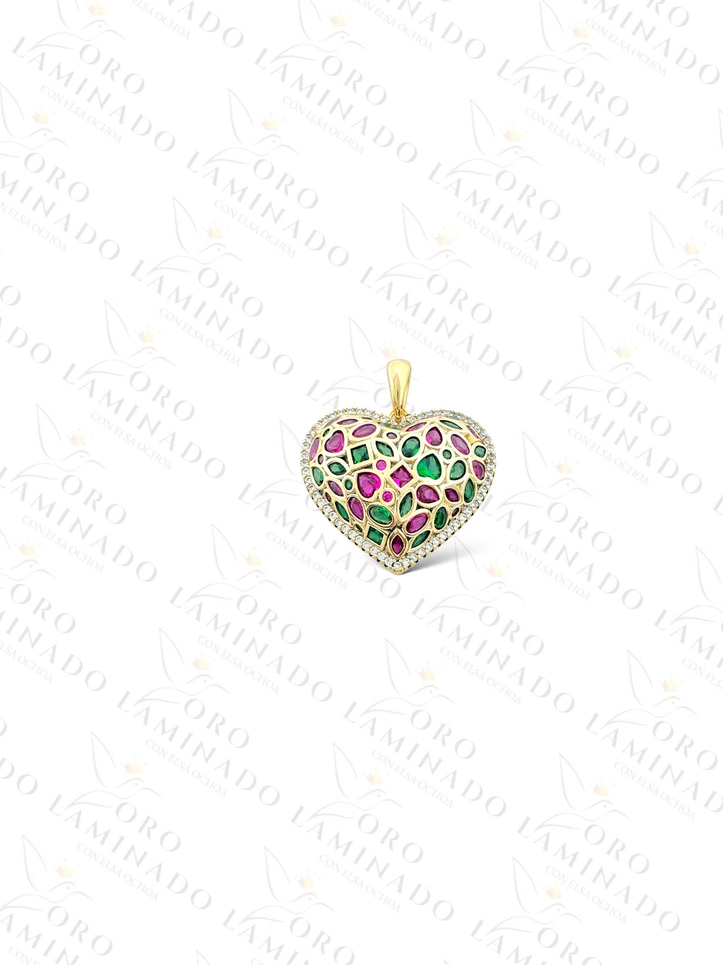 High Quality Multi-Color Heart Pendant C134