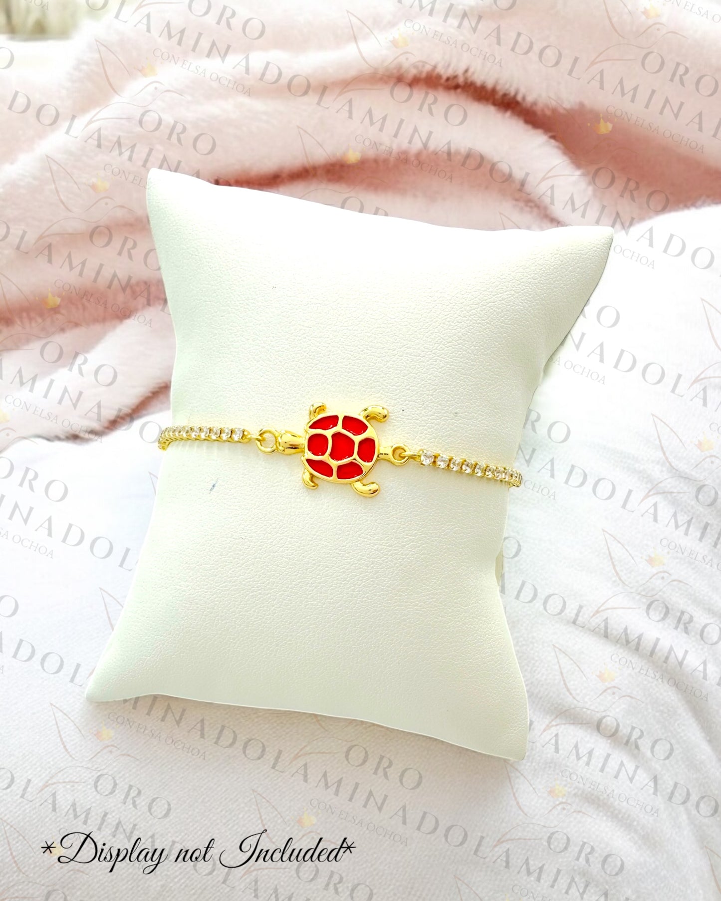 Gold Filled Red Sea Turtle Adjustable Bracelet R401