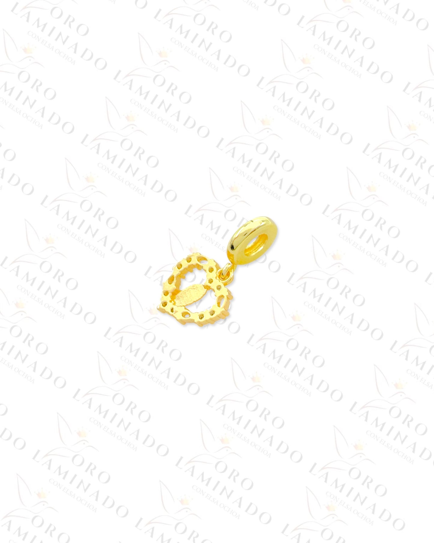 Diamond Virgin Mary Heart Charm (Gold Filled) B477