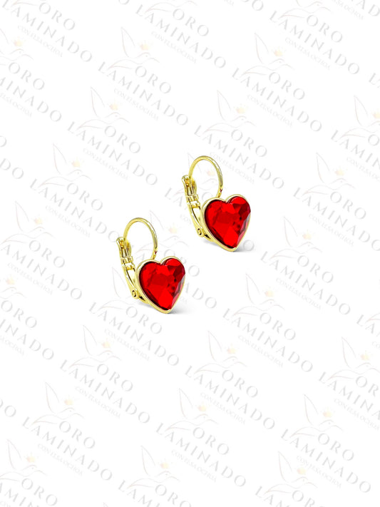 High Quality Red Heart Earrings C320