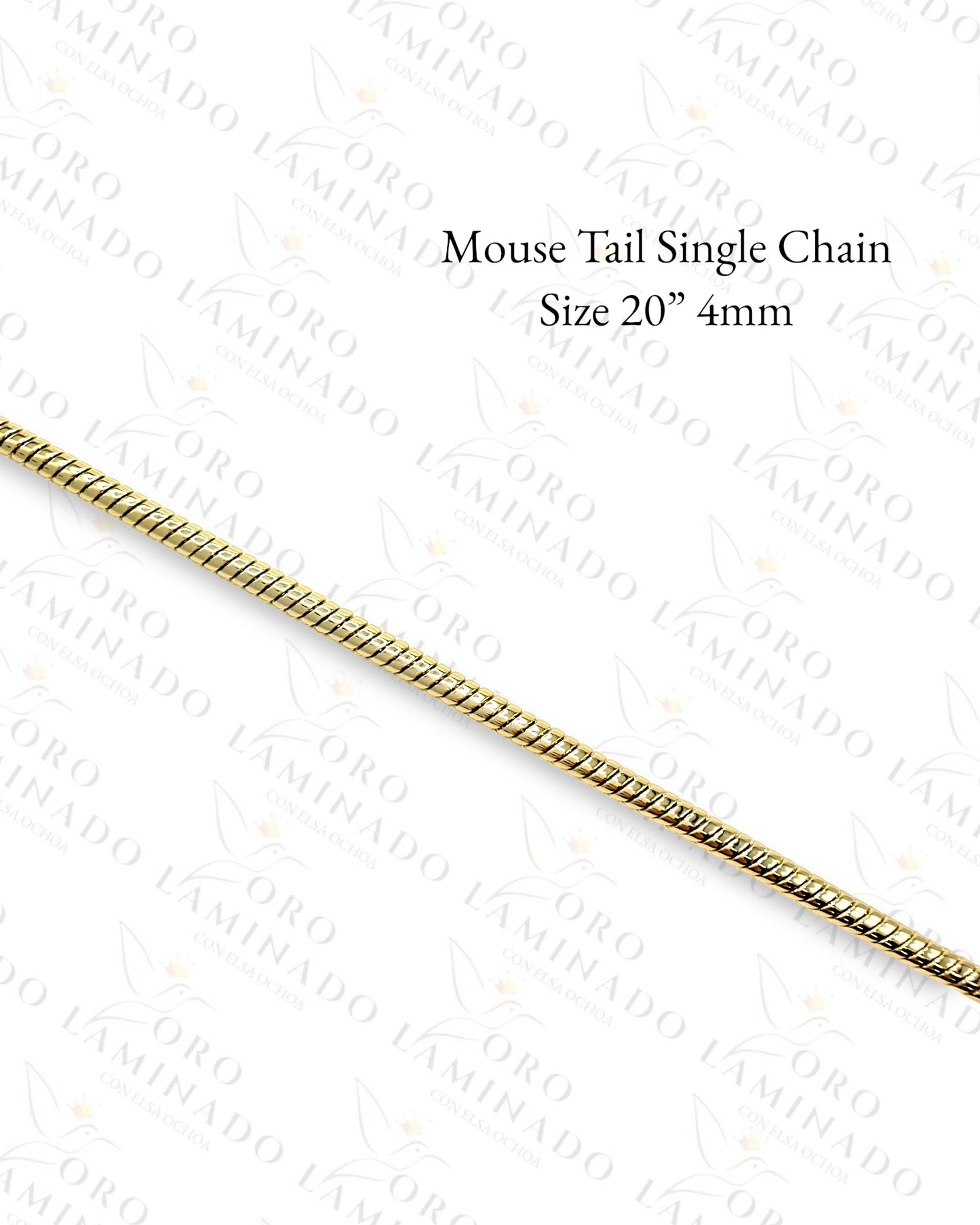 High Quality Mouse Tail Single Chain Size 20" 4mm G150