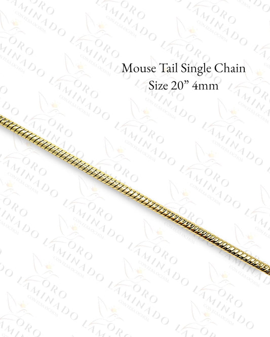 High Quality Mouse Tail Single Chain Size 20" 4mm G150