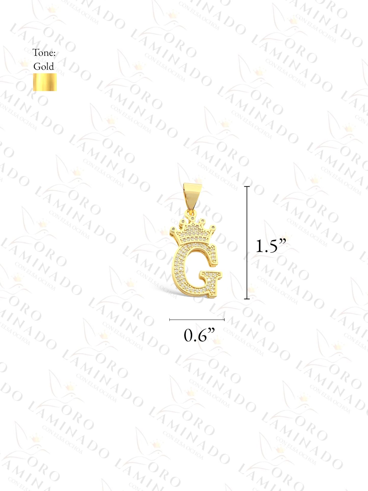 Letter "G" Crown Pendant Y116