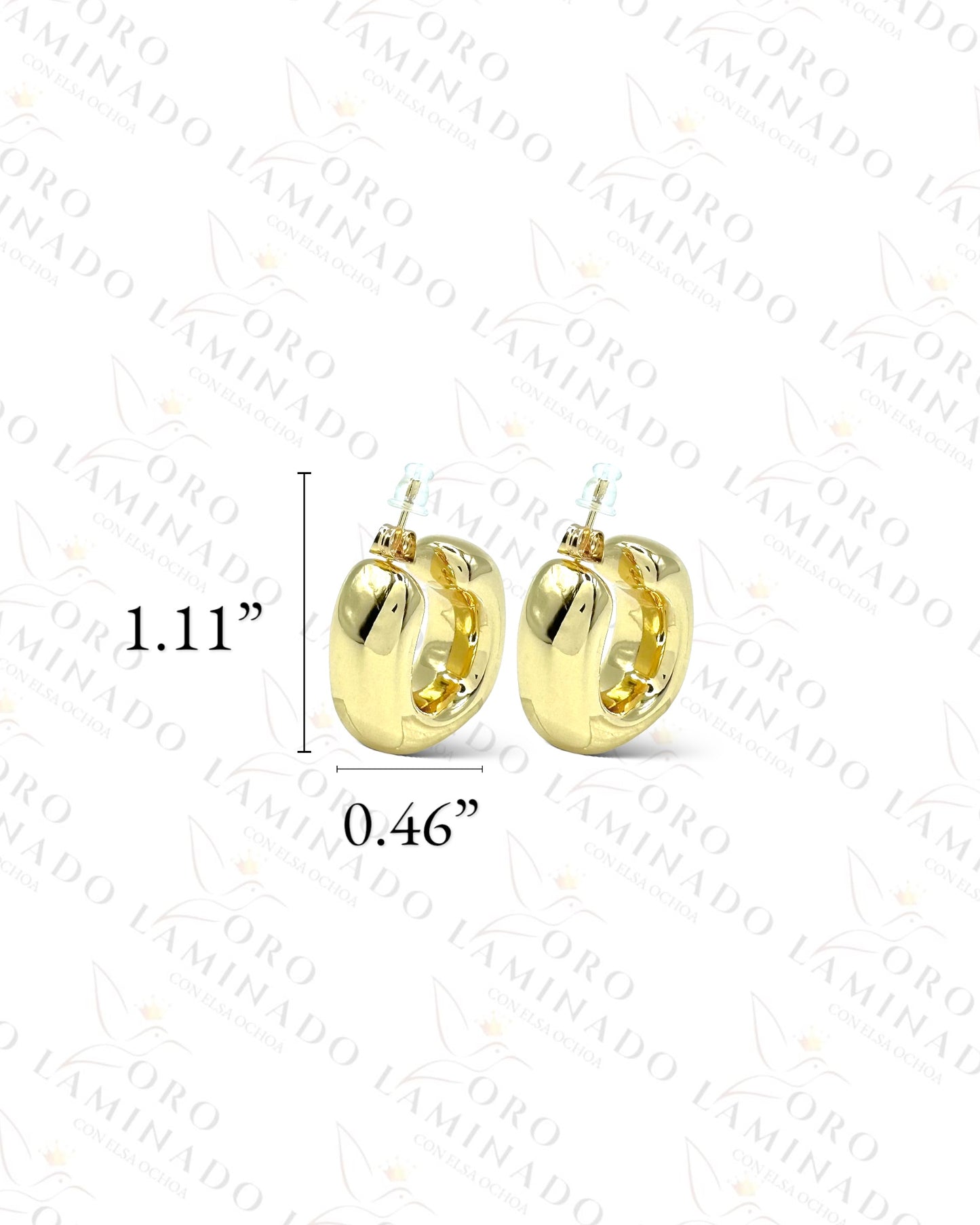 High Quality Golden U-Shape Chunky Earrings  B471