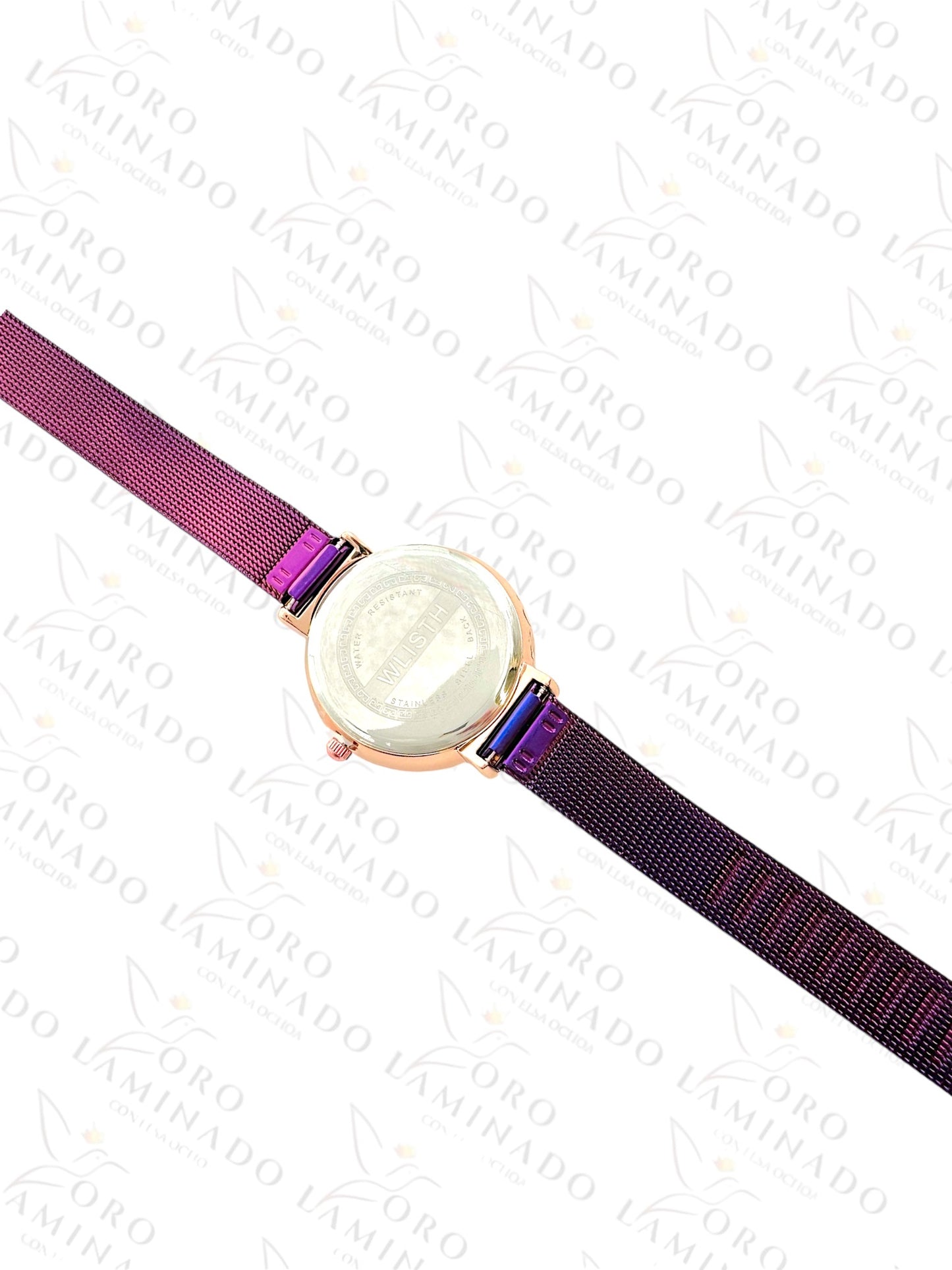 Stainless Steel Purple Watch