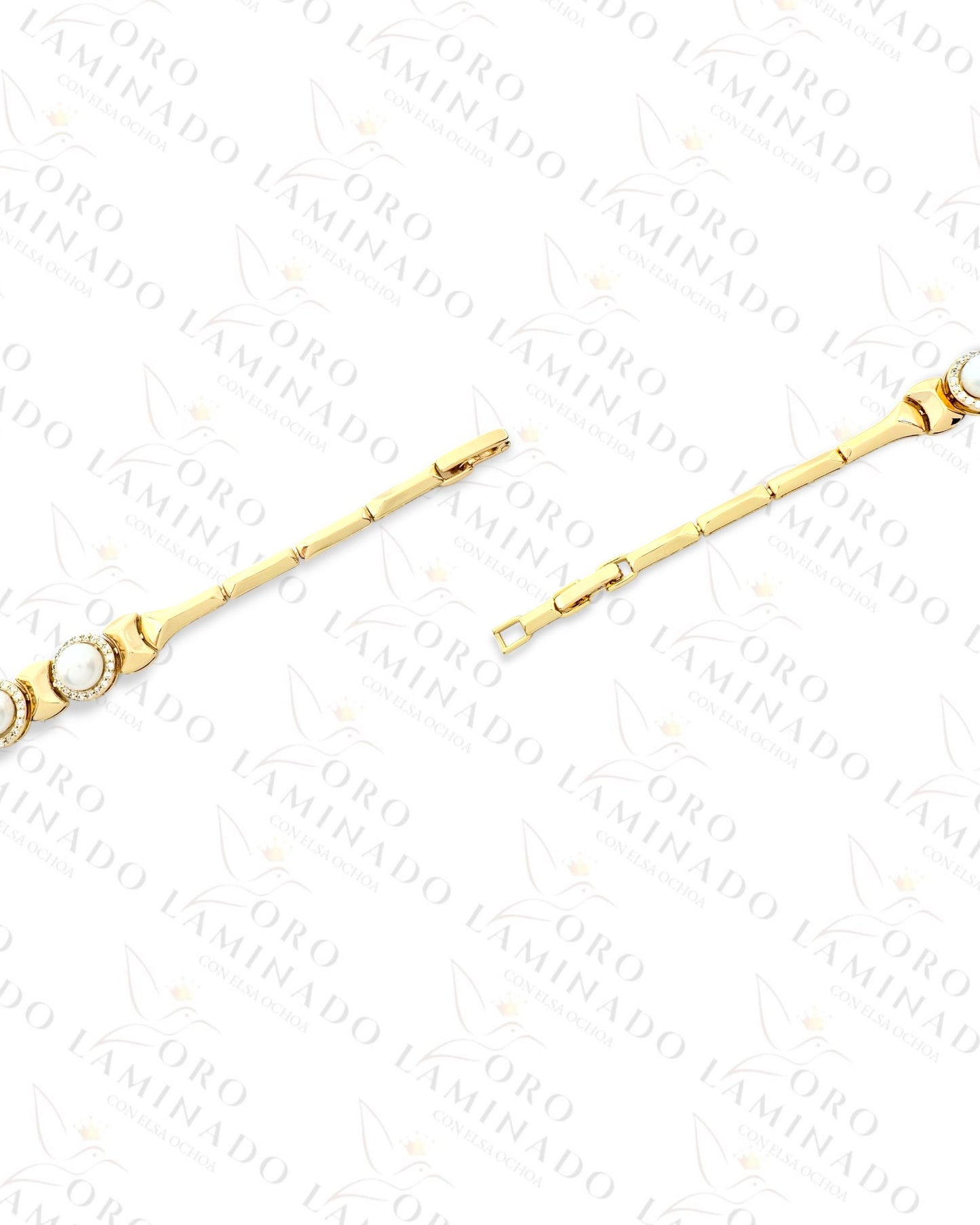 High Quality Pearl Square Bracelet (Gold Filled) G319