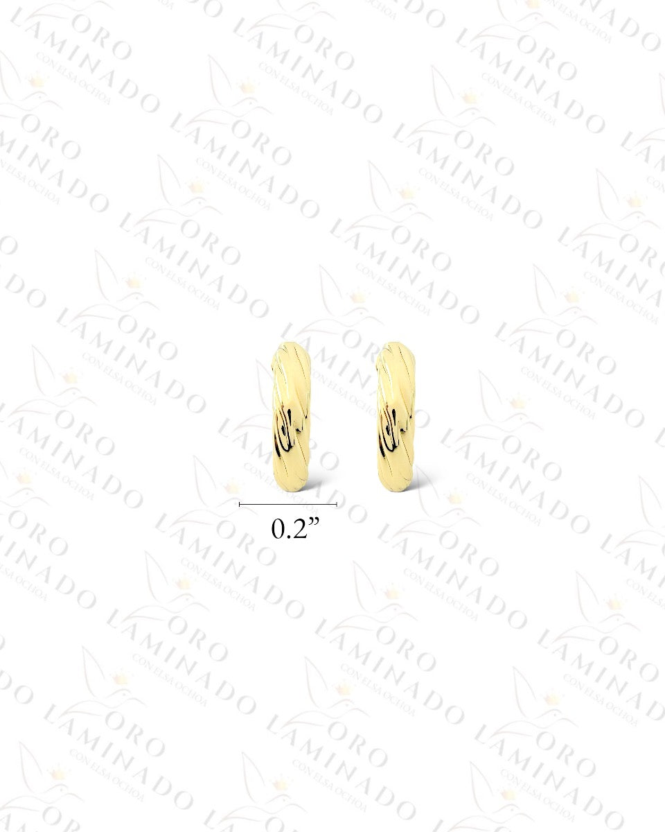 High Quality Twisted C-Shape Earrings (Gold Filled) G51