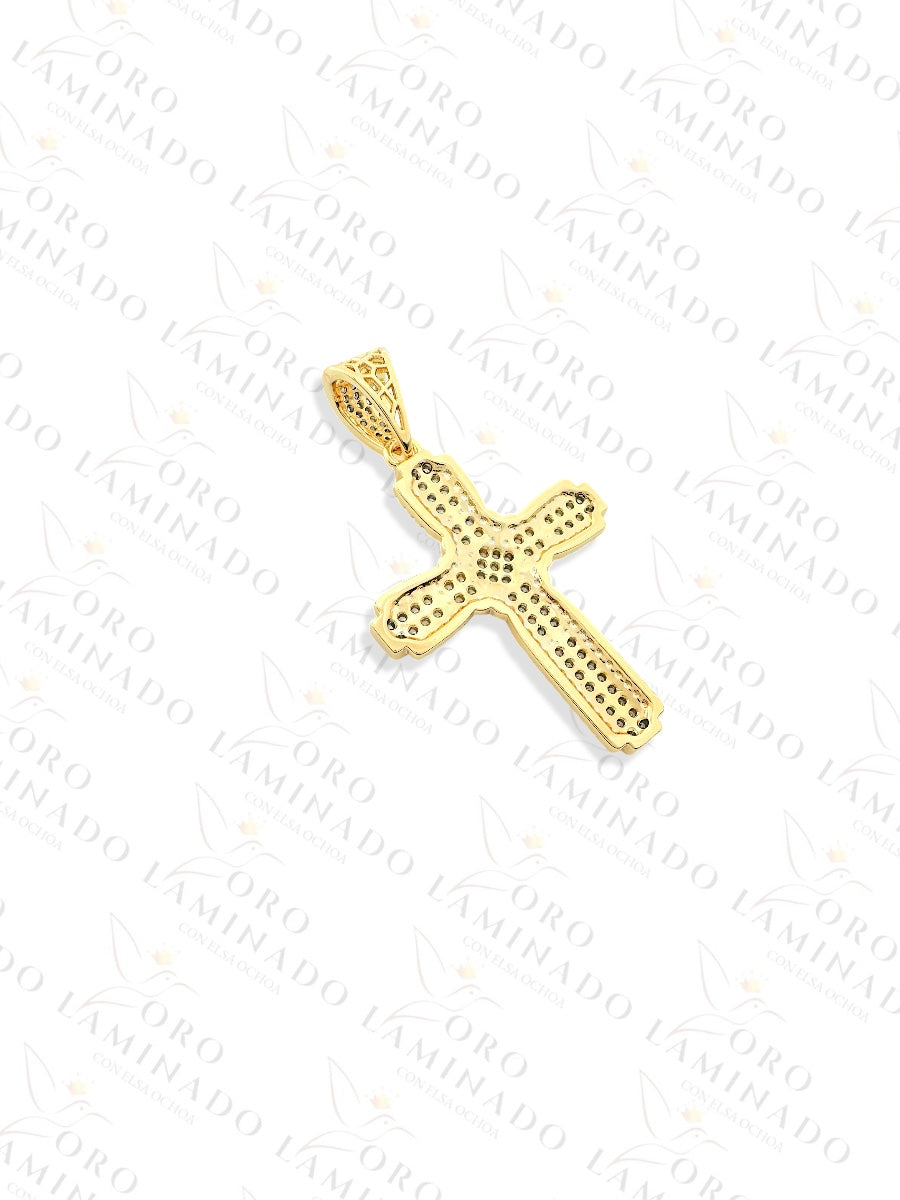 Gold Filled Cross with Stones Pendant C208