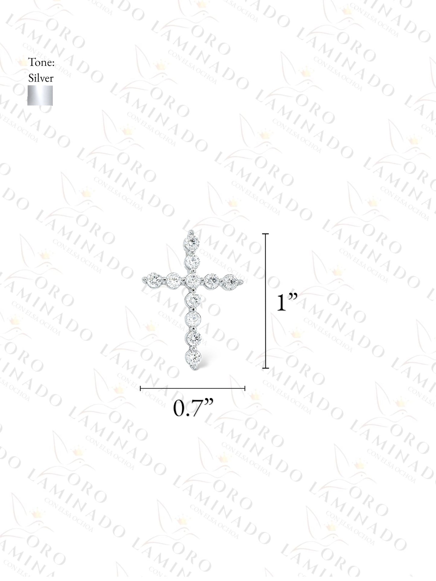 High Quality Silver Deeded Cross Pendant G395