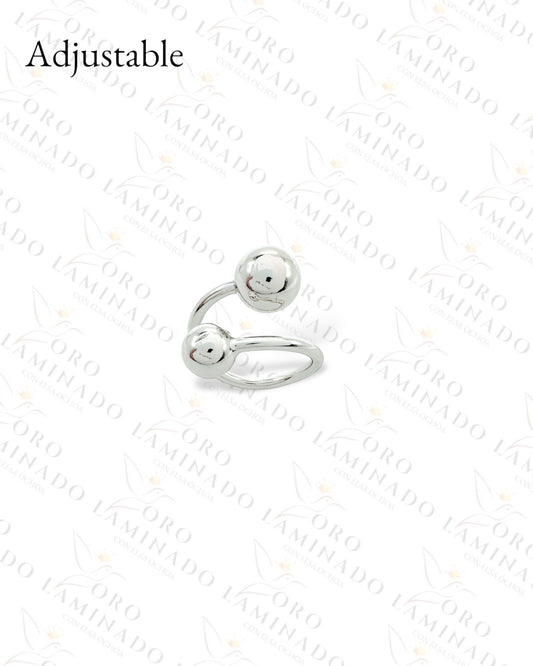 Adjustable Silver Desing Ring (Gold Filled) C433
