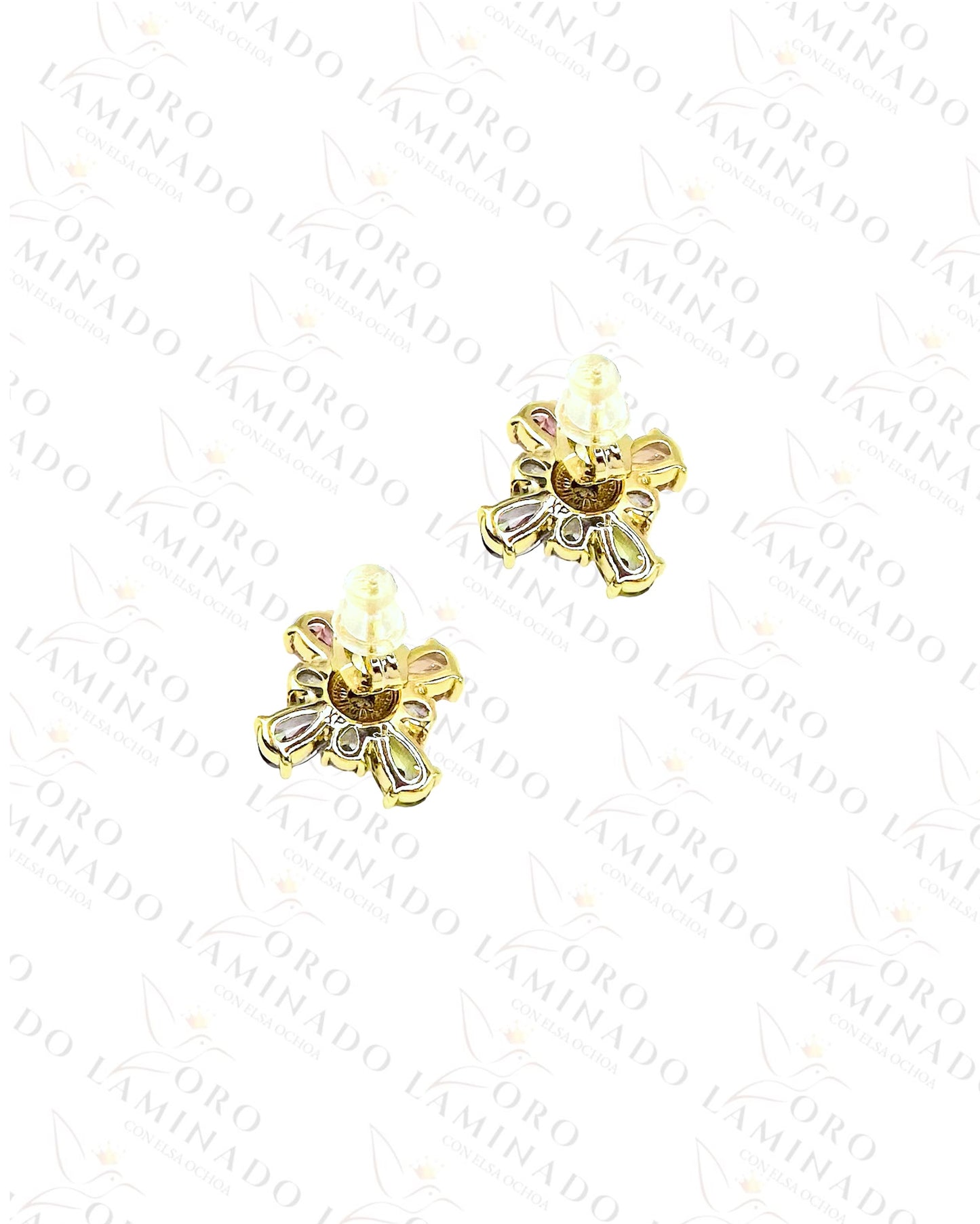 High Quality Multicolored Crystal Flower Earrings G418