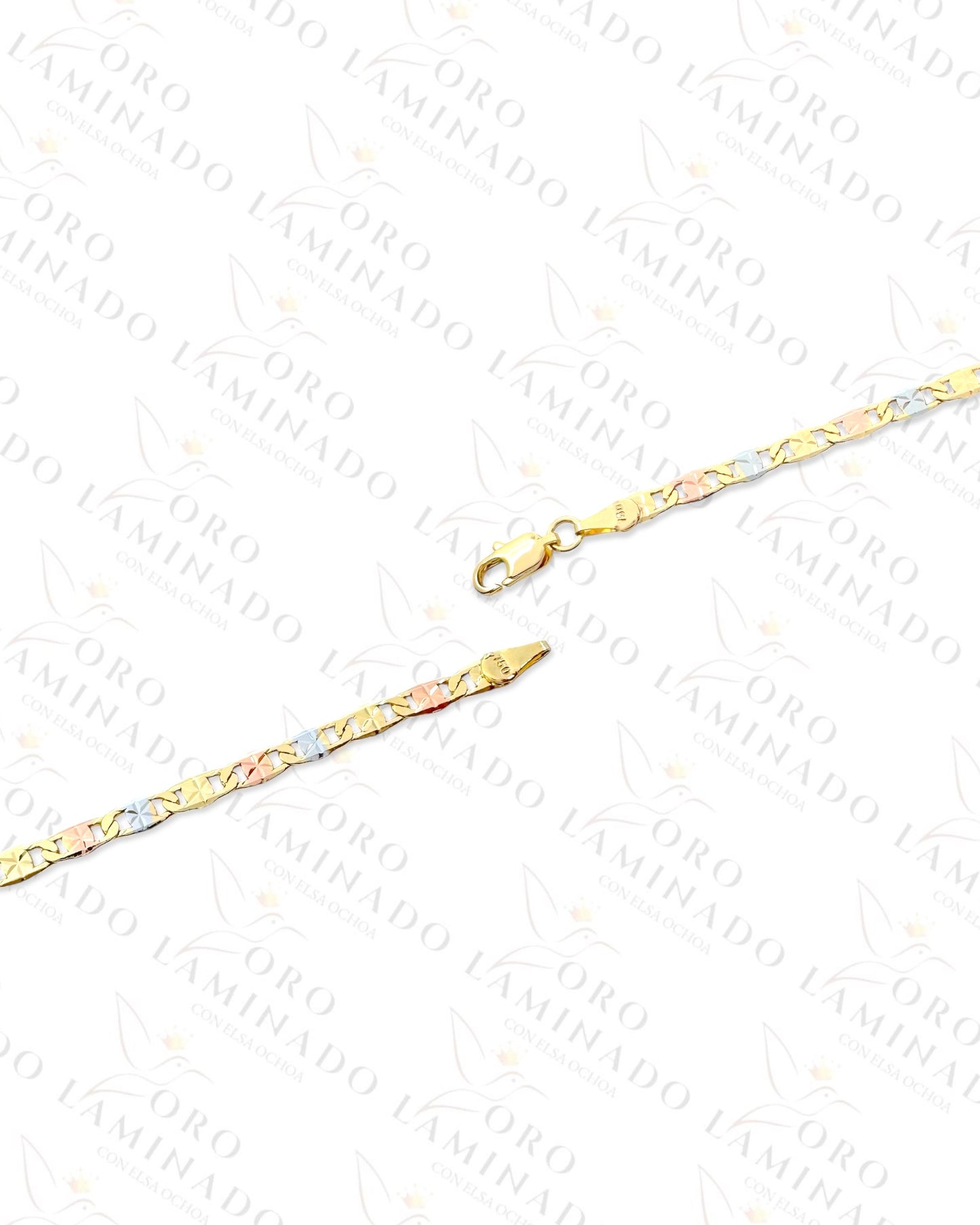 Gold Filled Three Tones Flor Valentino Chain Bracelet G88