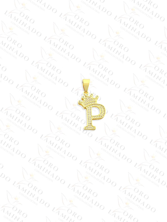 Letter "P" Crown Pendant B161