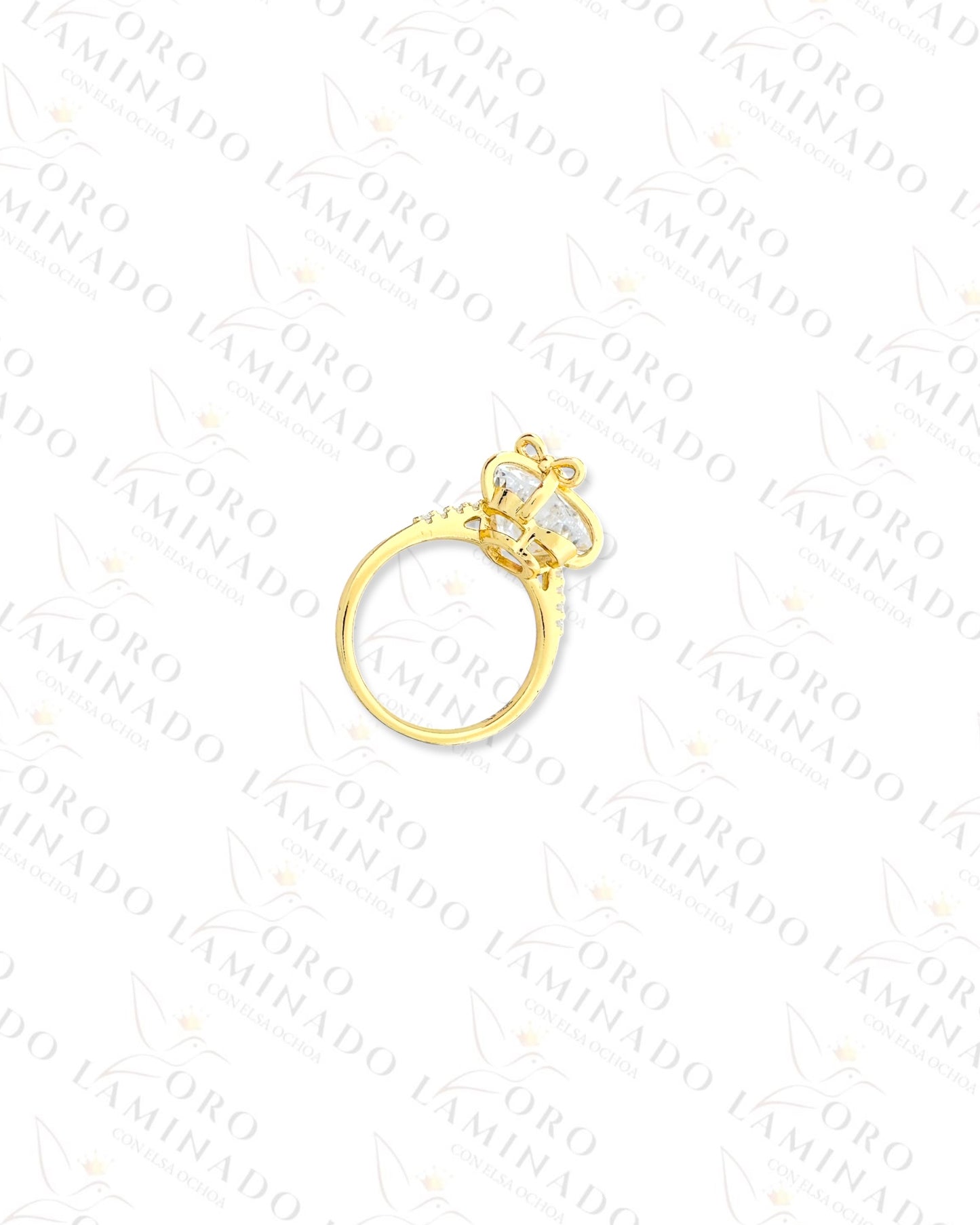 High Quality Crystal Heart Gift Ring (Gold Filled) R61