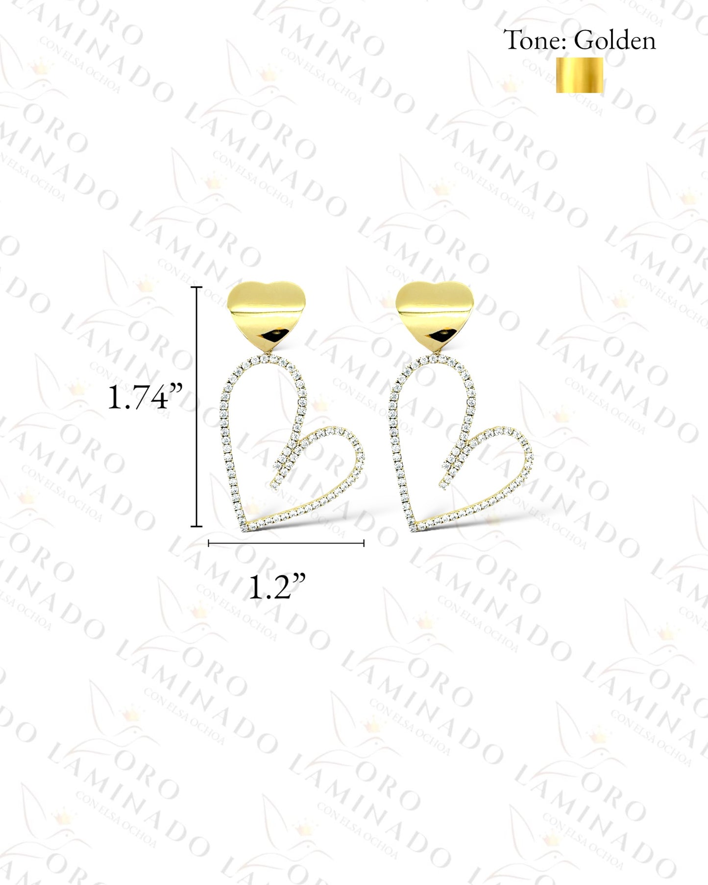 High Quality Double Heart Earrings  B47