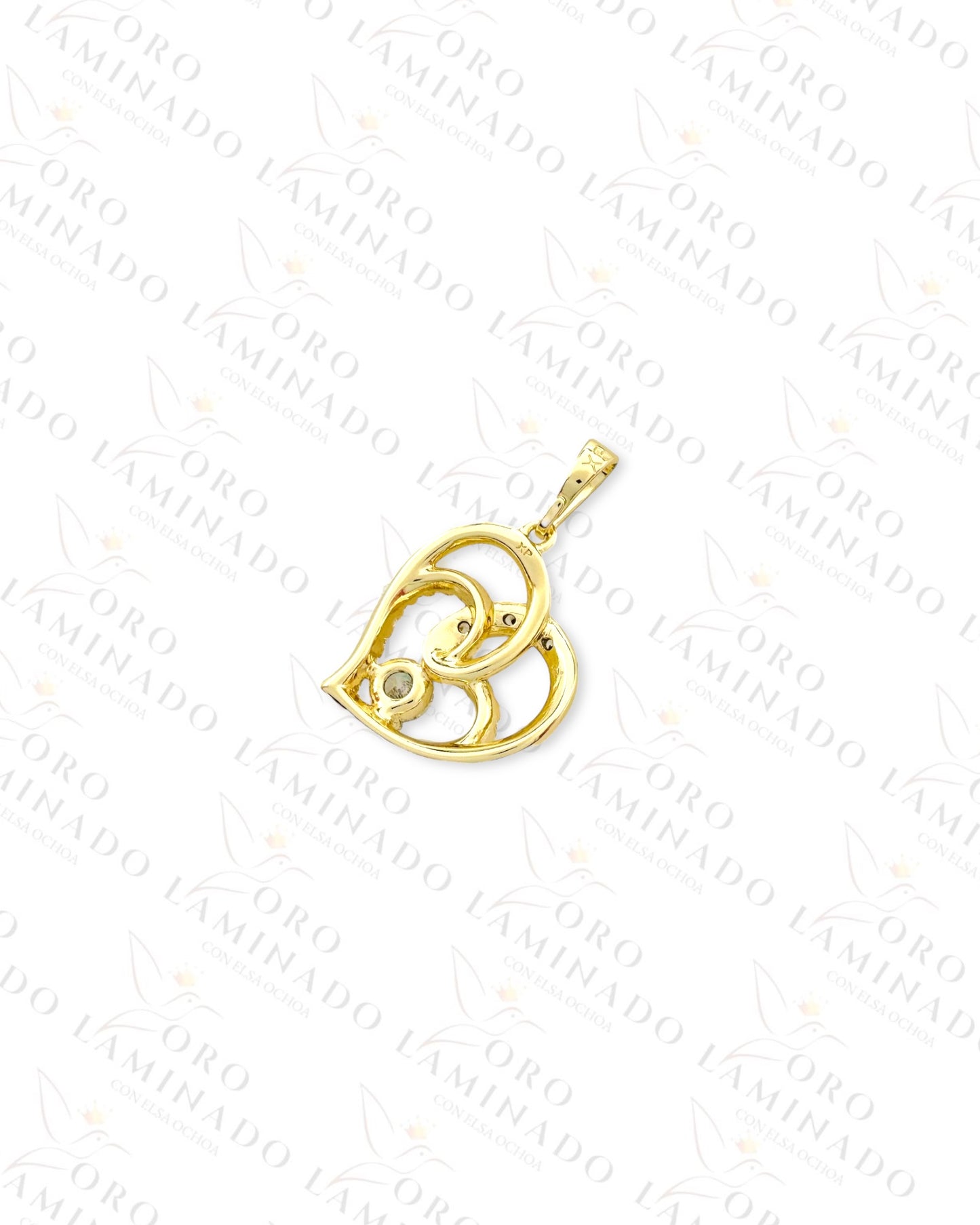 High Quality Sparkling Double Heart Pendant (Gold Filled) B94