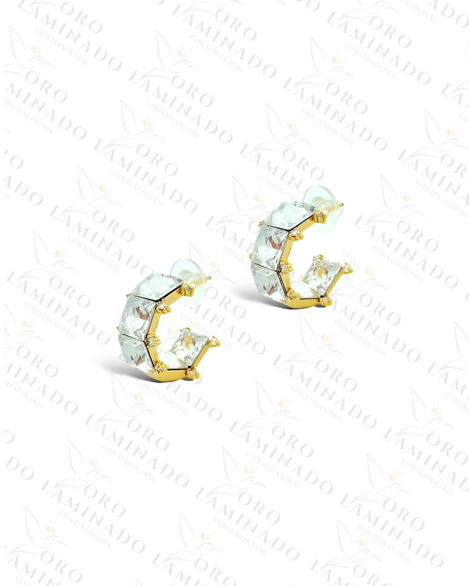 High Quality Crystal Square Earrings B465