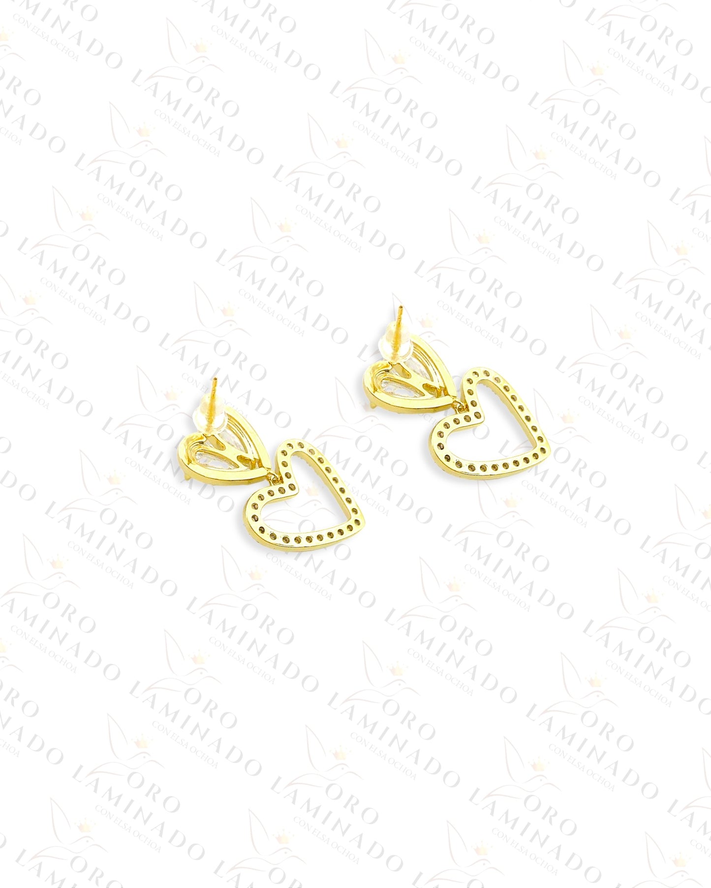 High Quality Double Heart Earrings C88