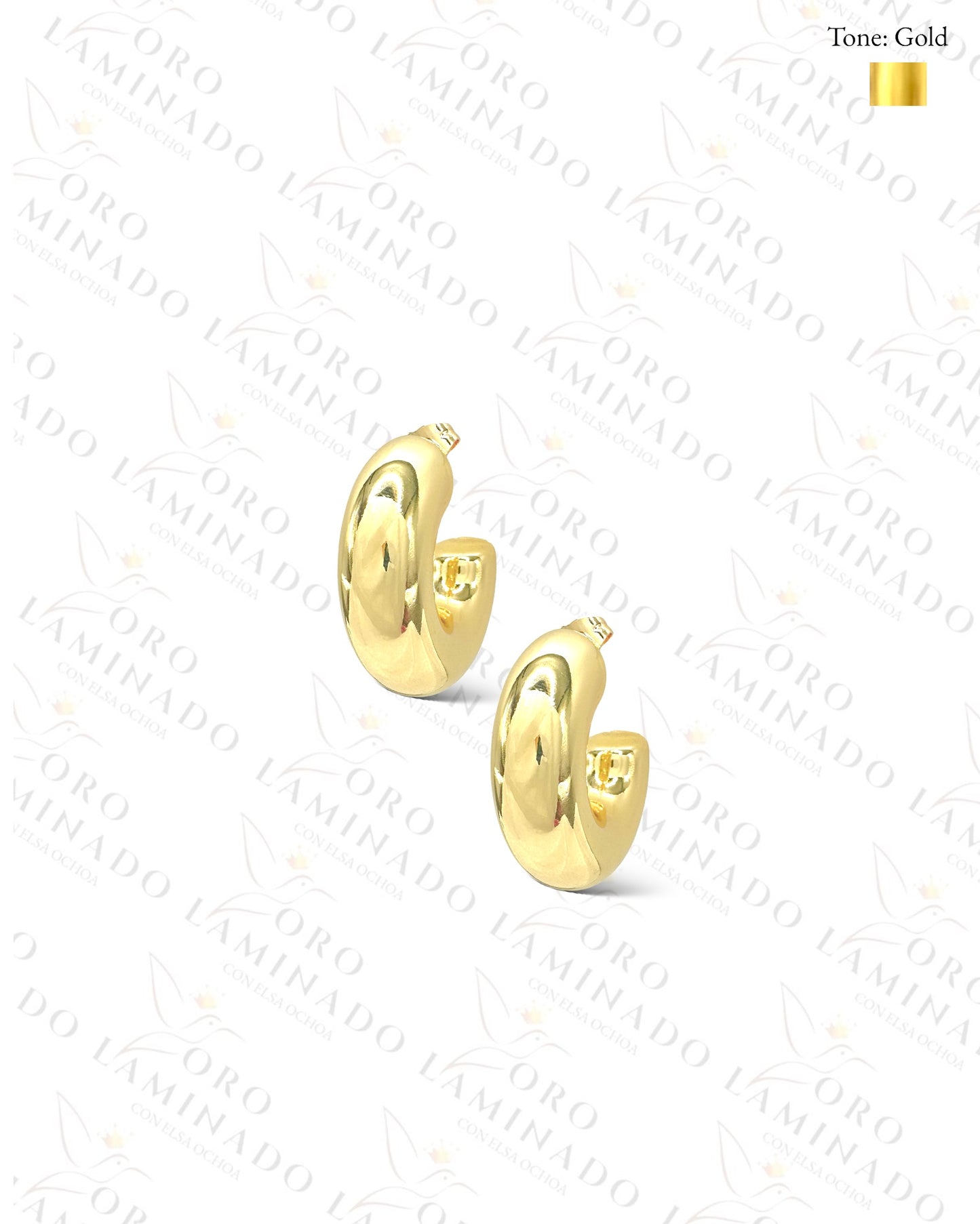 High Quality Chunky C-Shape Earrings  B468