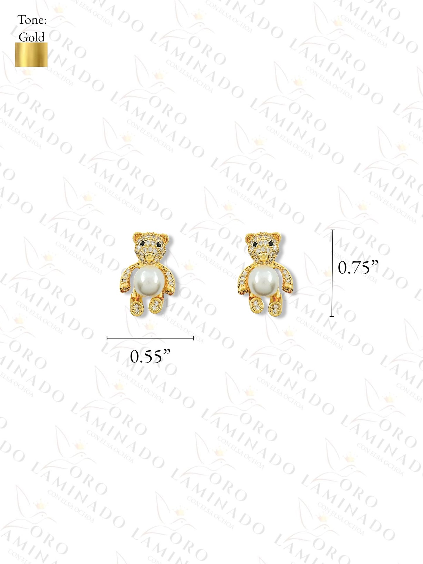 Gold Filled Bear and The Pearl Set G378