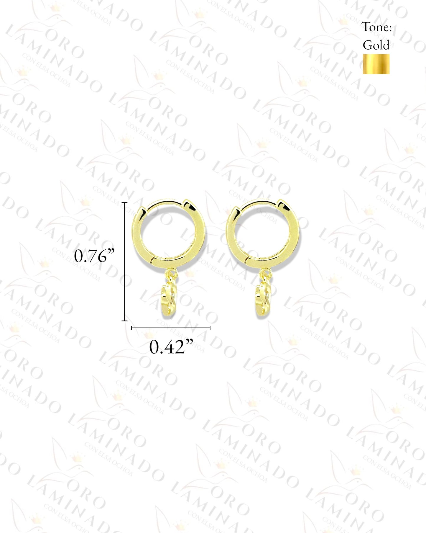 High Quality Crystal Mini Heart Hoop Earrings Y248