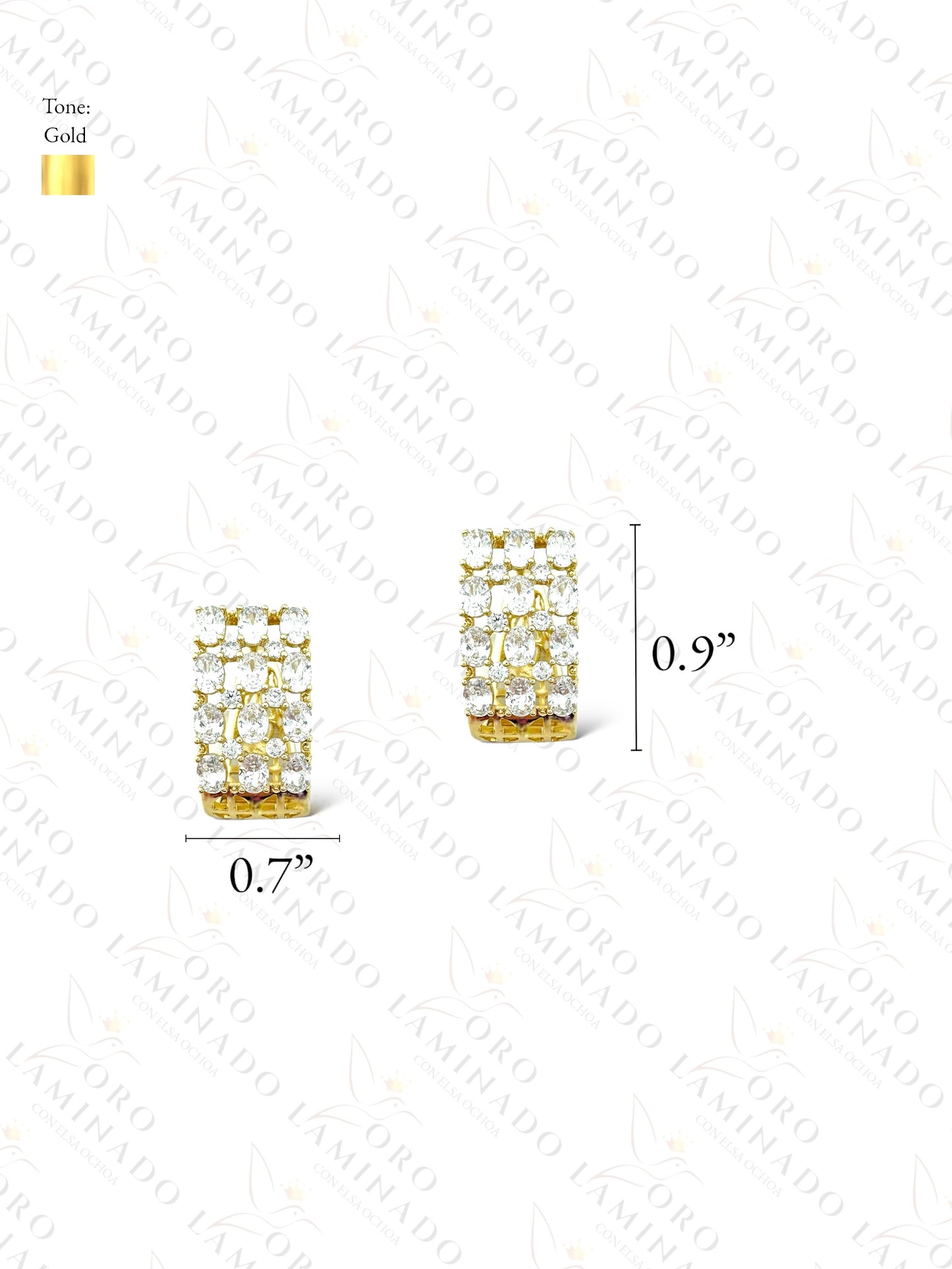 High Quality Diamond Hoop Earrings C59