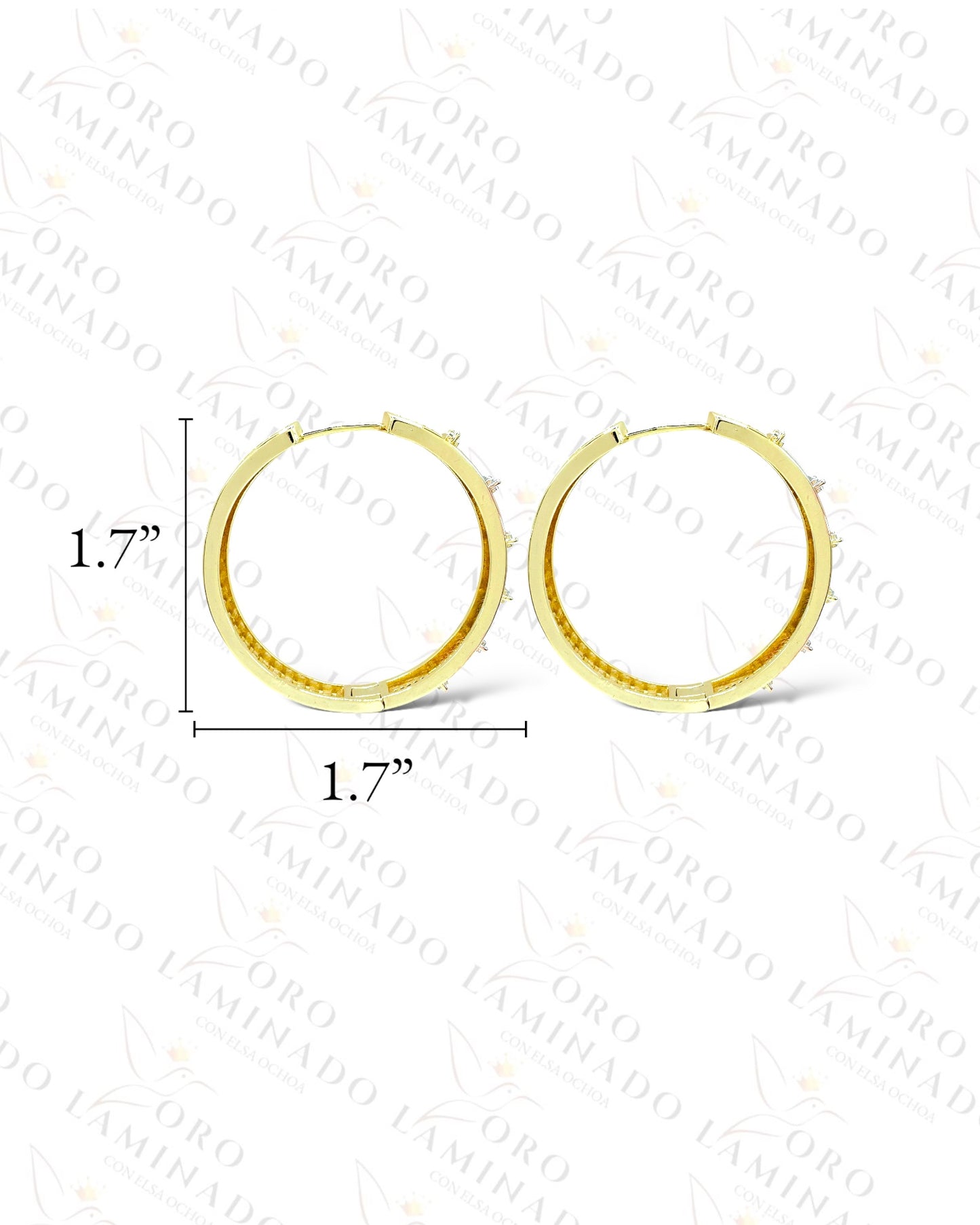 High Quality Three Toned Hoop Earrings C200