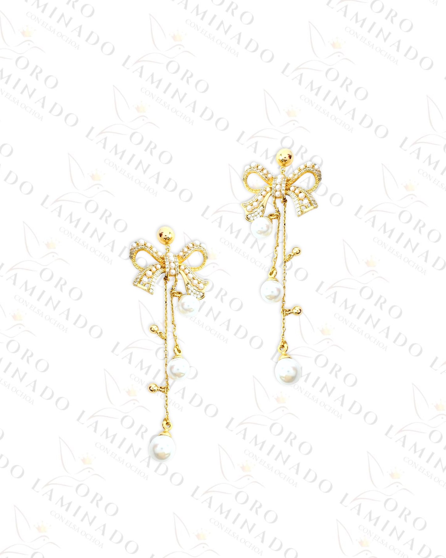 High Quality Pearl Bow Earrings G340