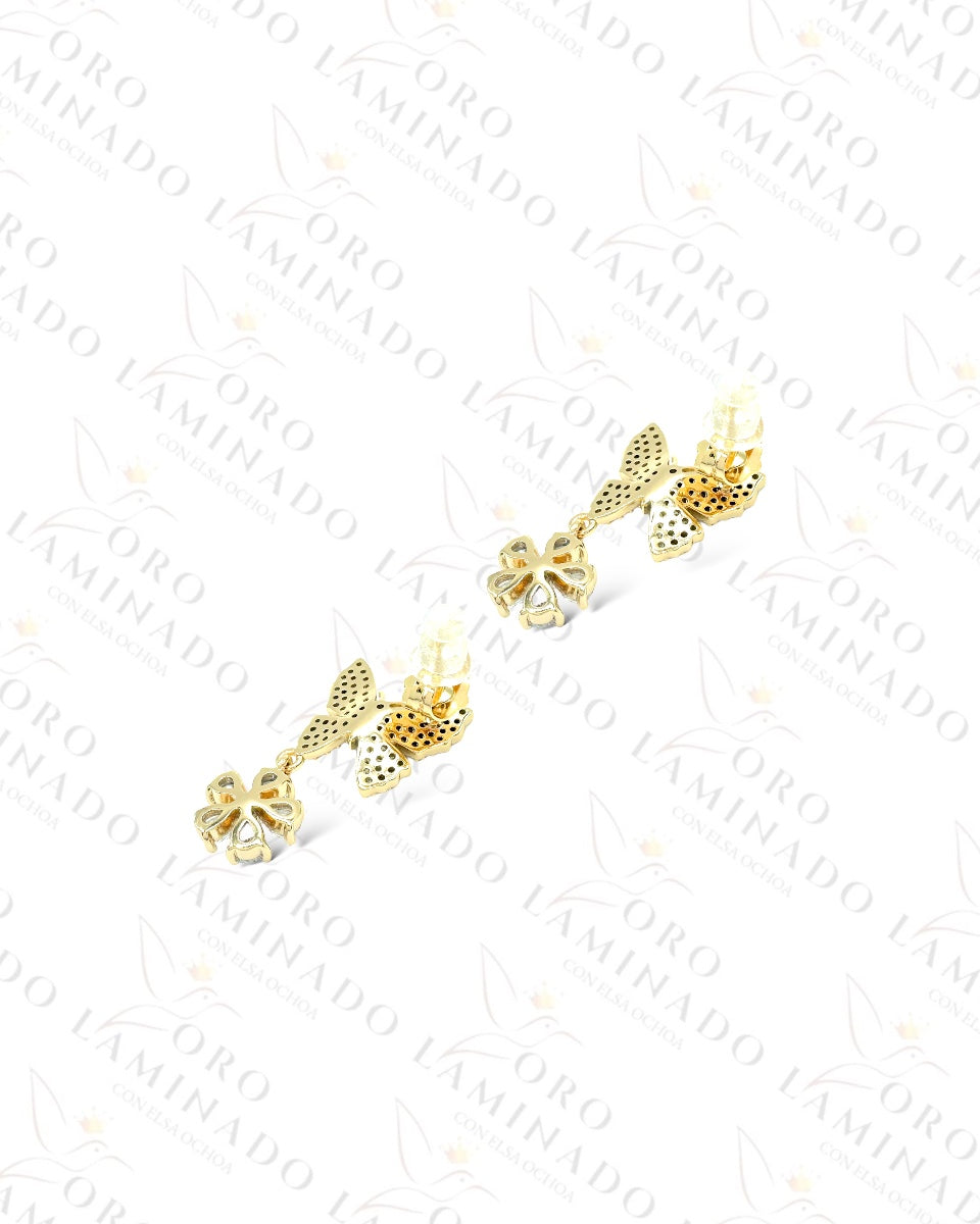 High Quality Sparkling Butterfly and Flower Earrings G159