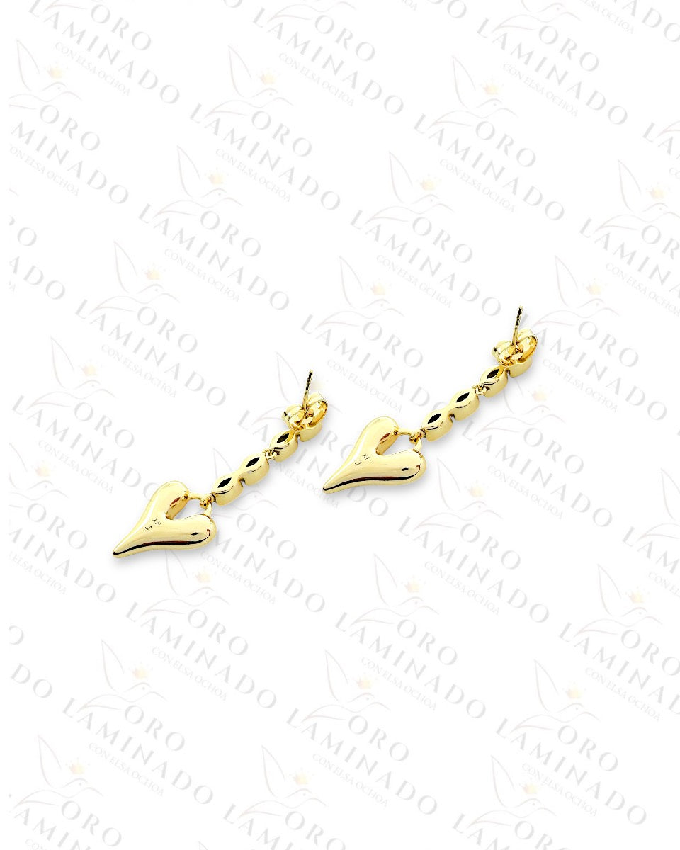 High Quality Long Heart Earrings C374