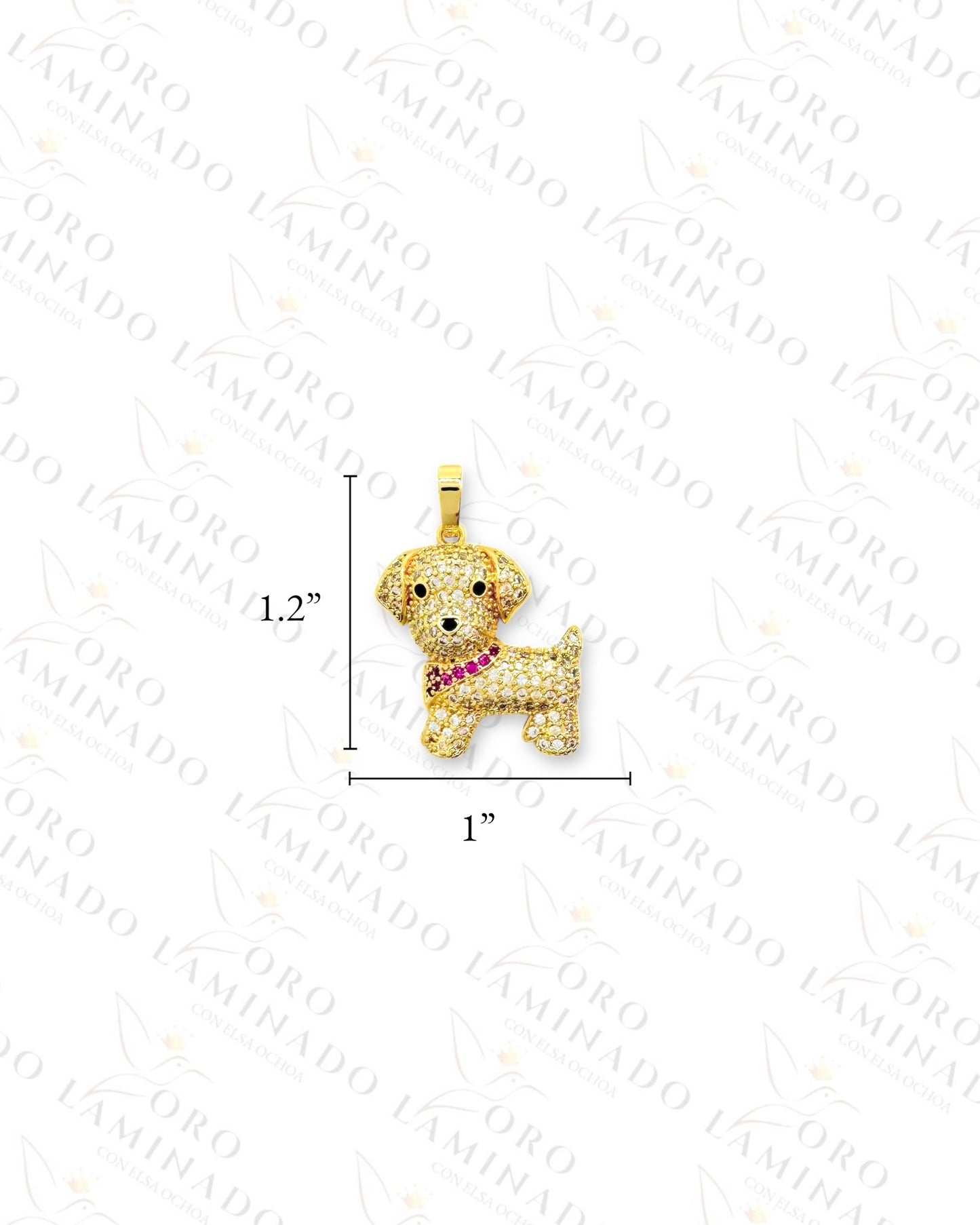 Gold Filled Pink Puppy Pendant R447