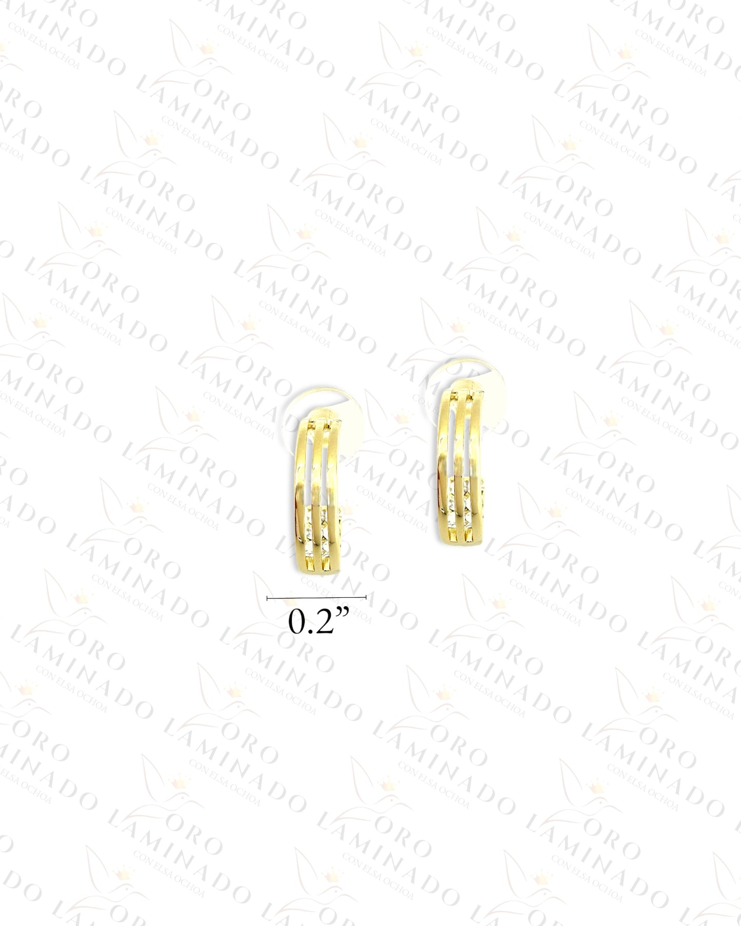 High Quality Hoop Shaped Diamond Earrings C382