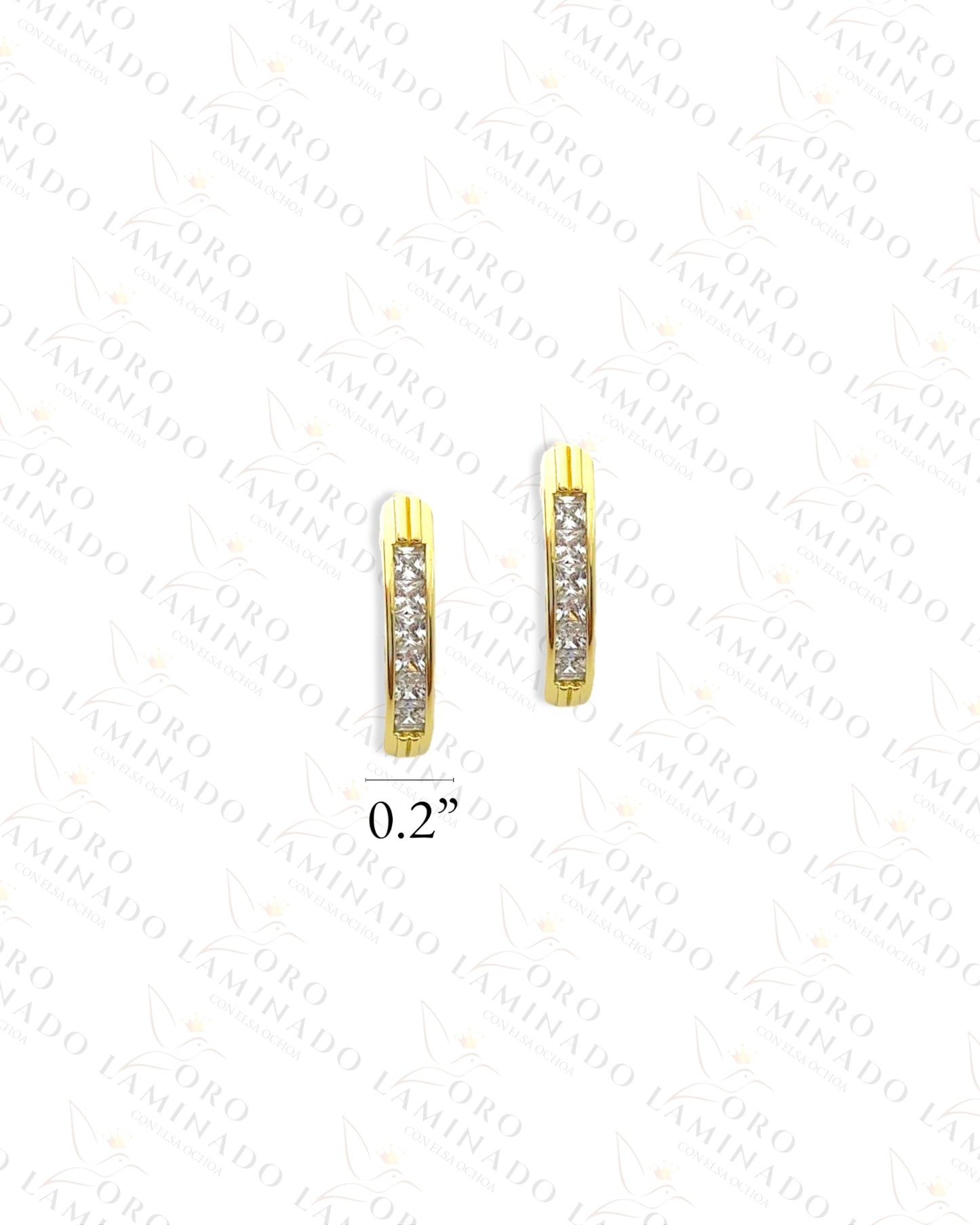 High Quality Oval Hooped Earrings B180