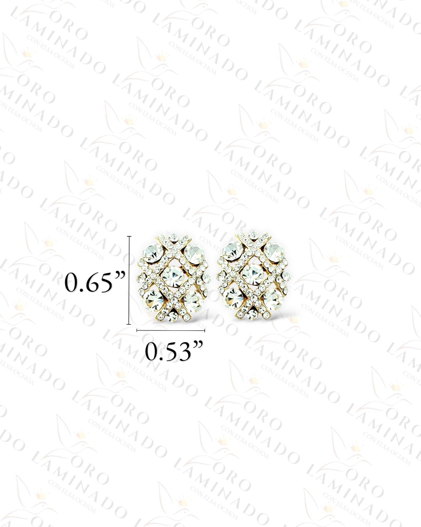 High Quality Crystal Round Stone Earrings B430