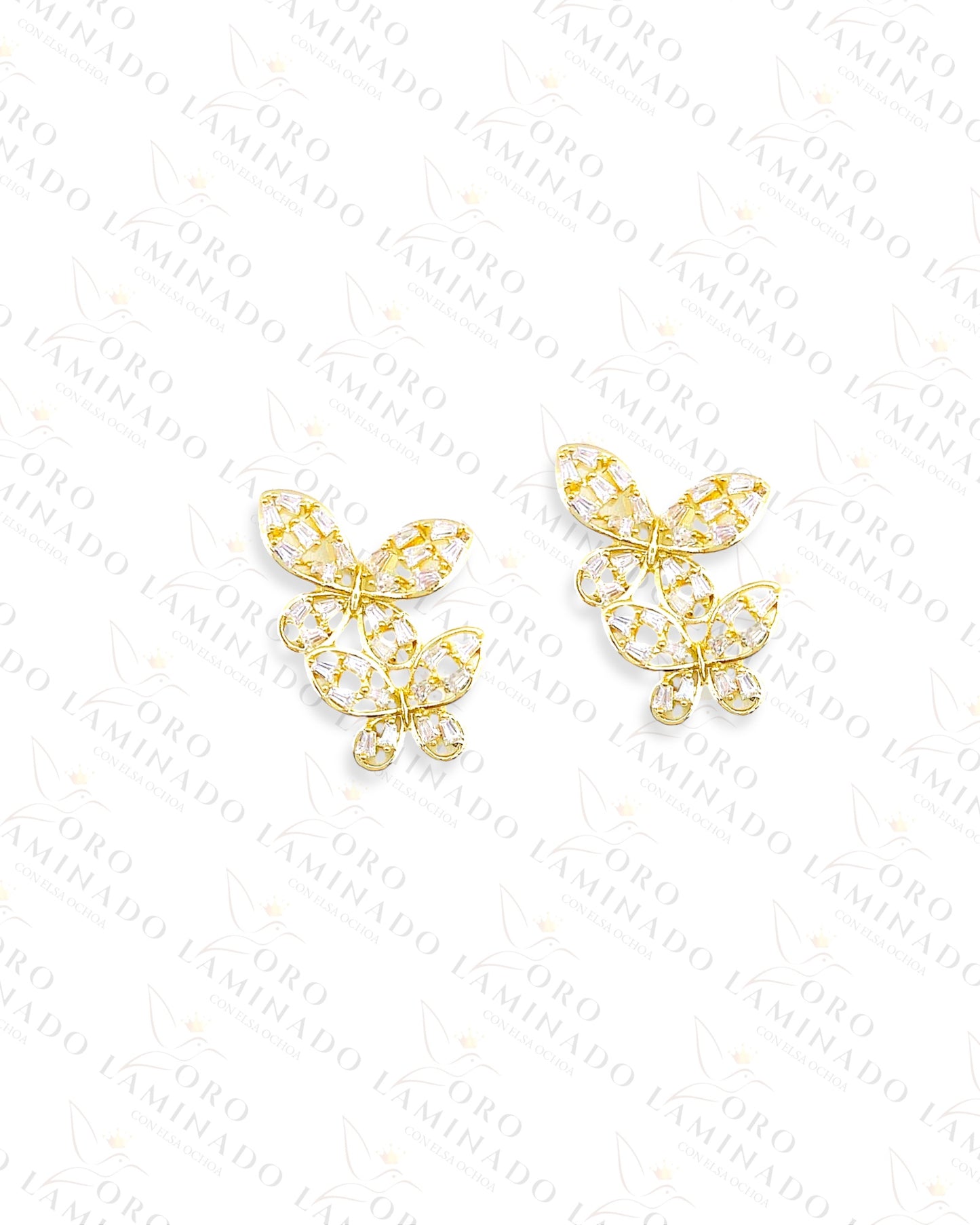 High Quality Double Butterfly Earrings Y129