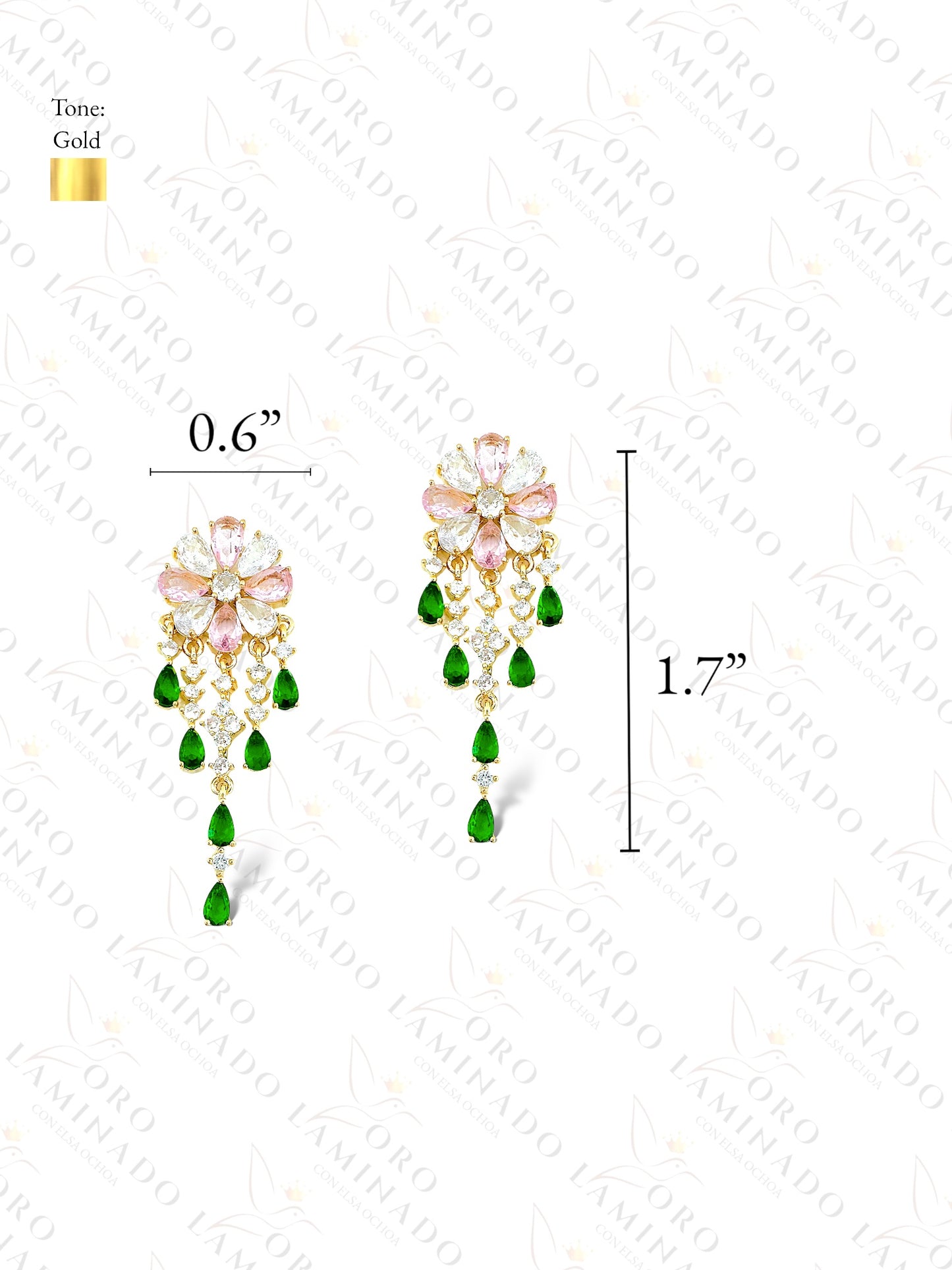 High Quality Pink Flower Earrings C463