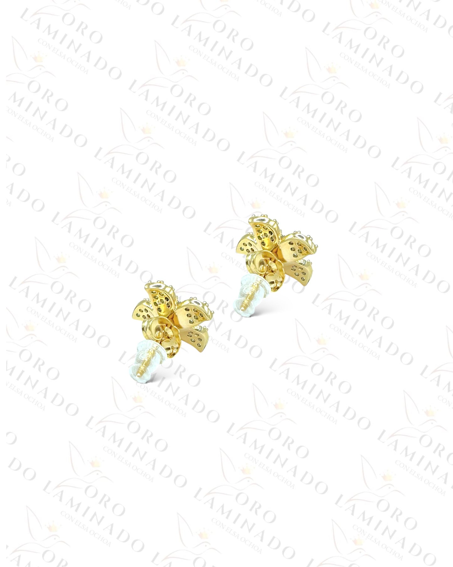 High Quality Sparkling Yellow Flower Earrings B459