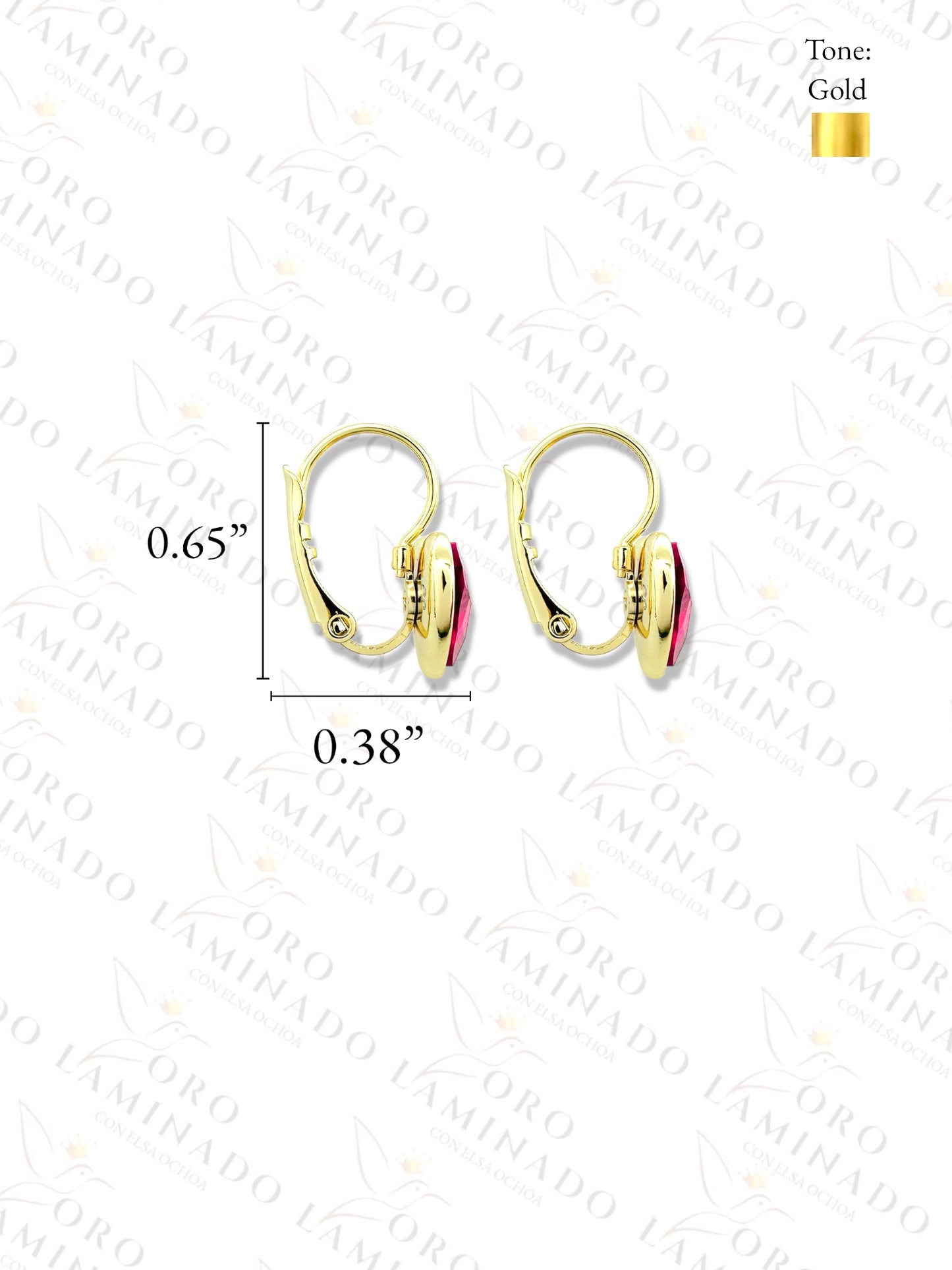 High Quality Red Heart Earrings C320