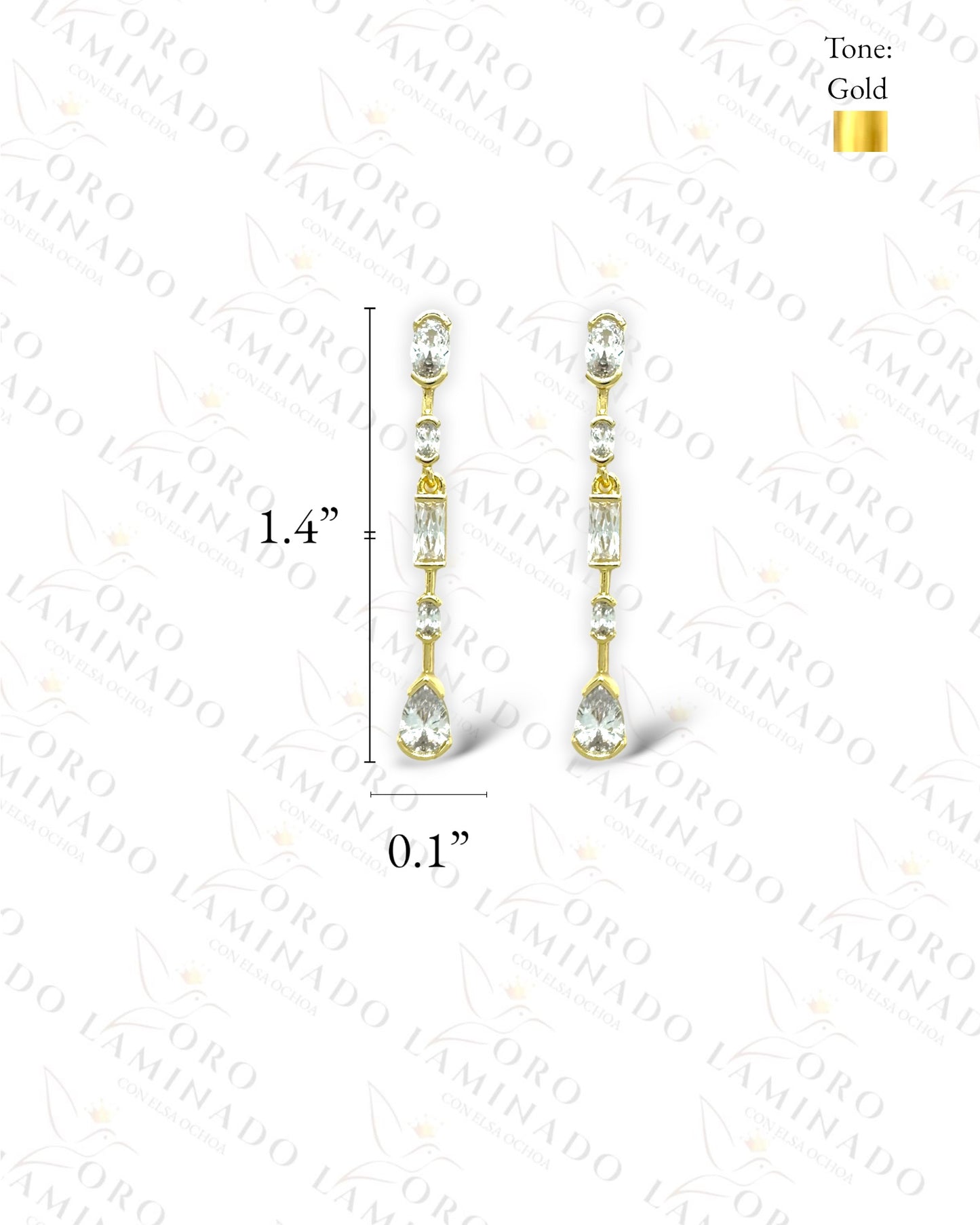 High Quality Clear Stones Long Earrings Y160