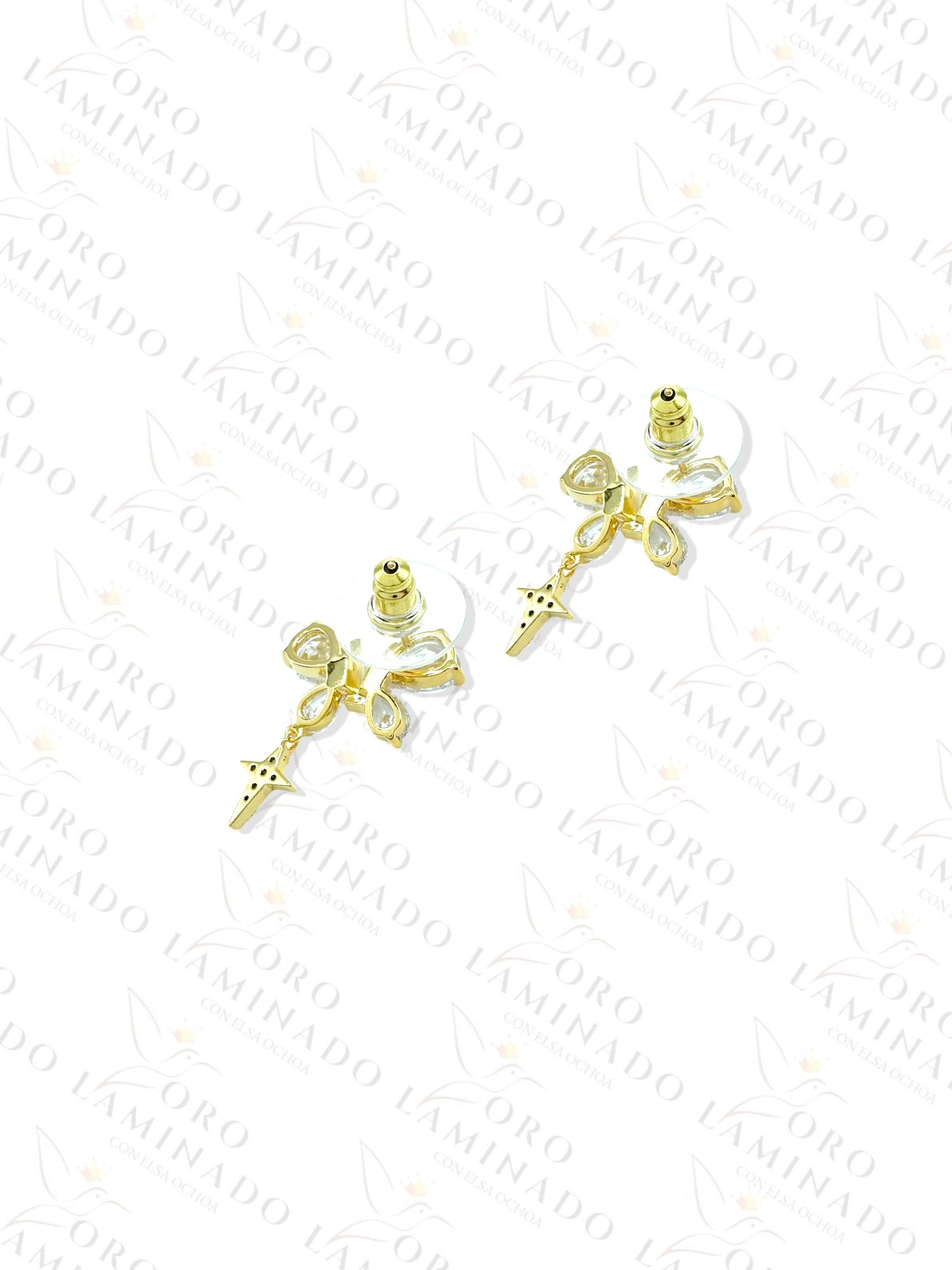 High Quality Clear Gem Butterfly Earrings C192