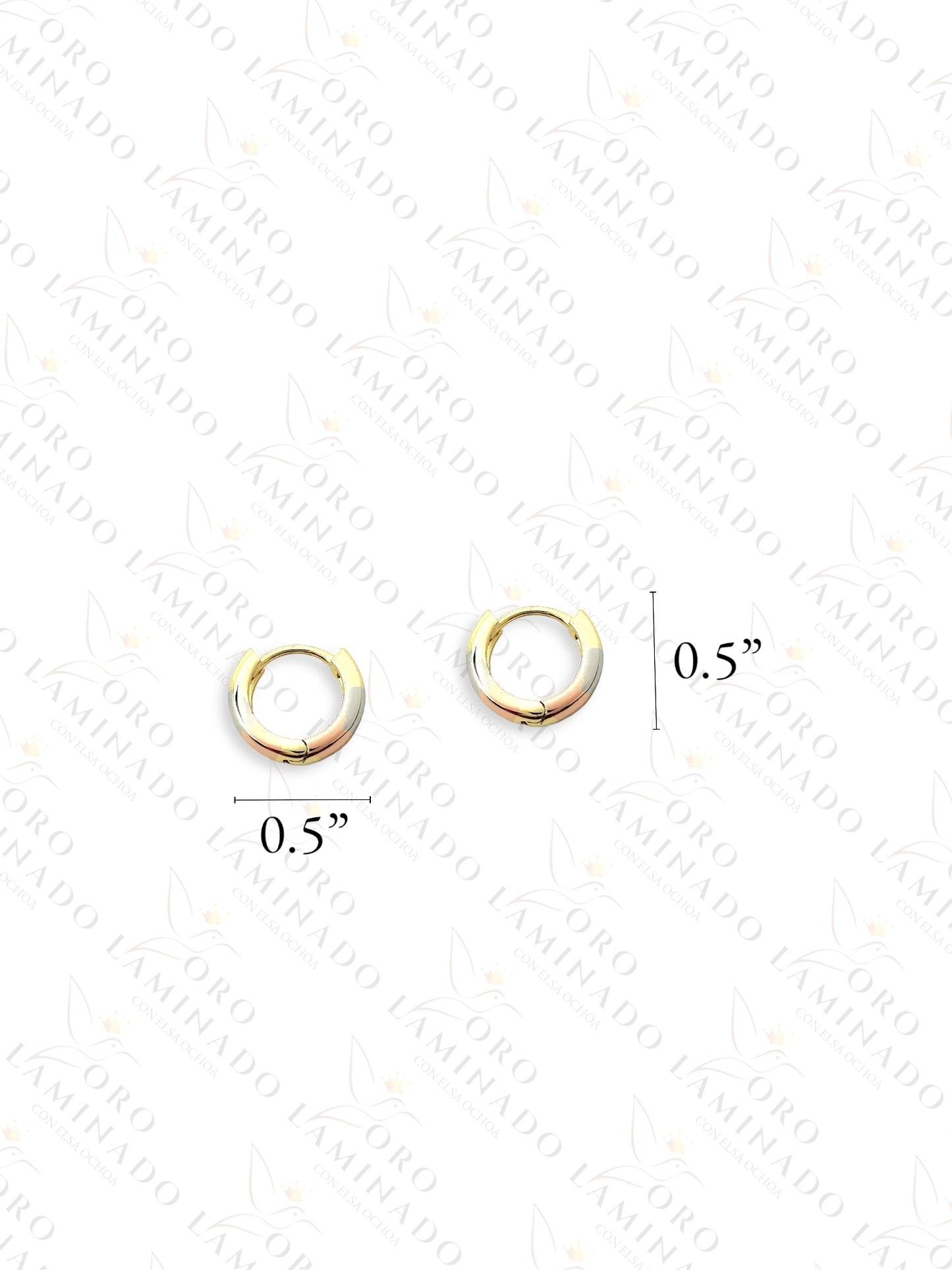 High Quality Plain Three Tones Hoop Earrings R99