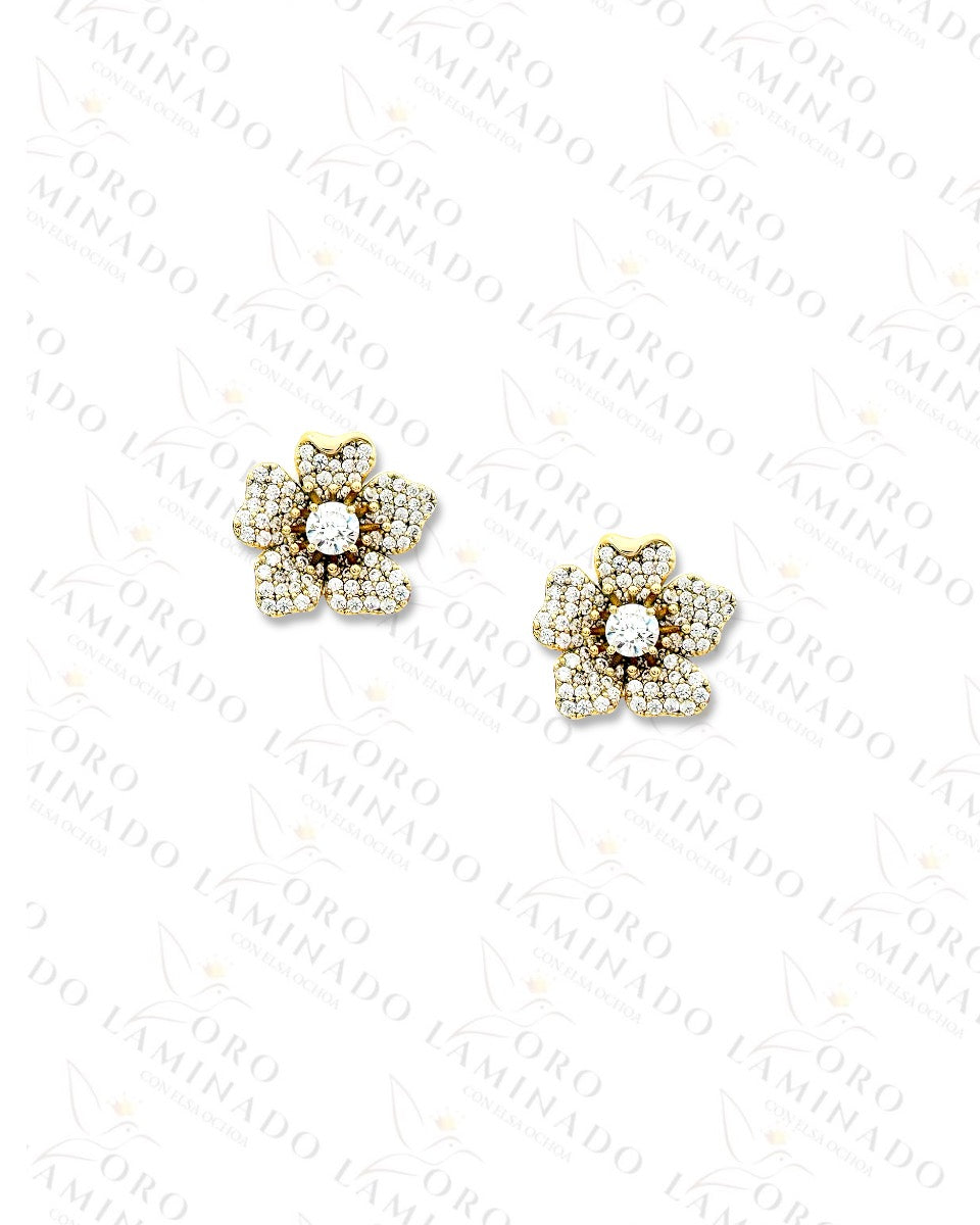 High Quality Gleaming Flower Earrings  C479