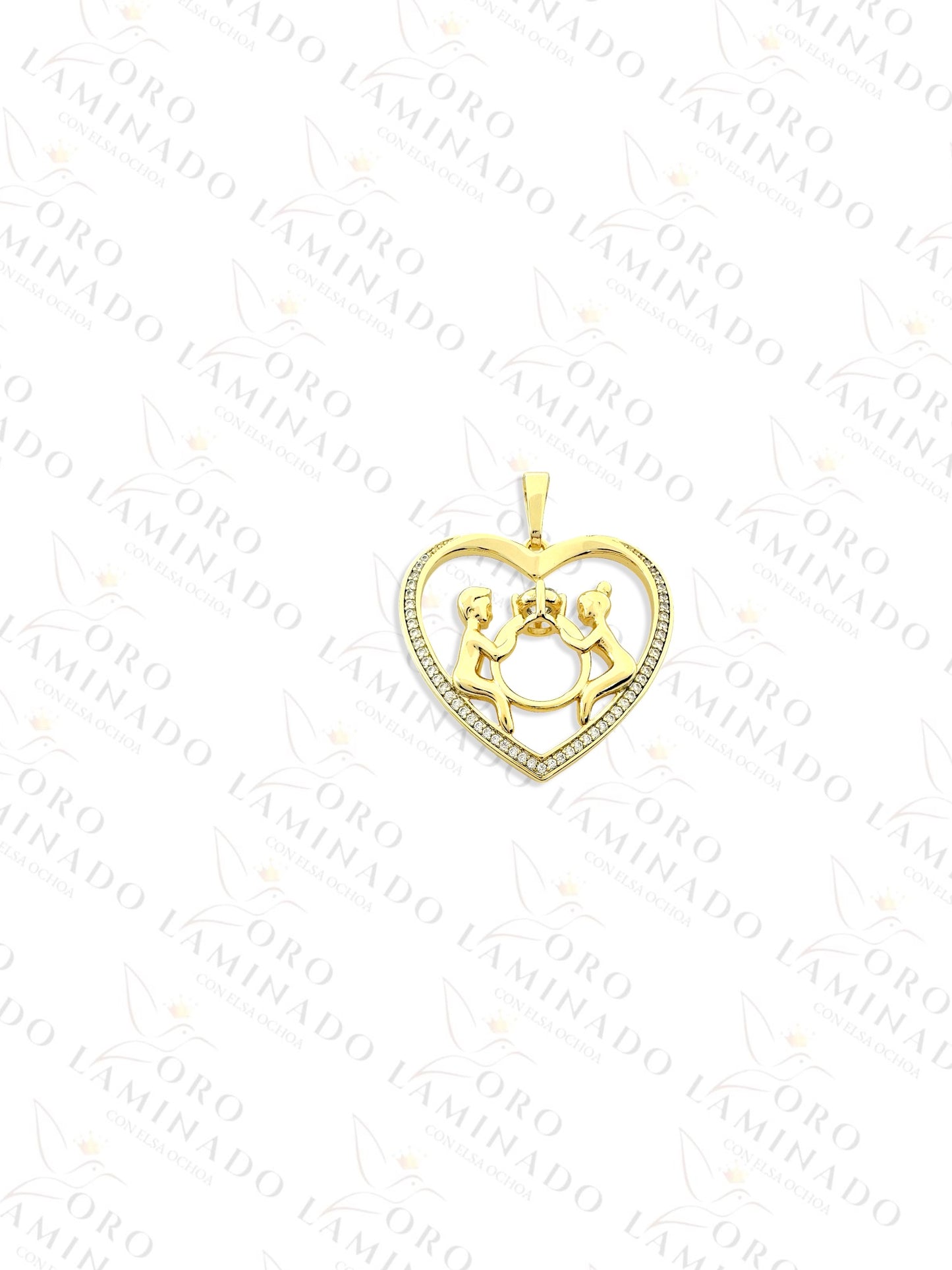 High Quality Heart Man and Woman Ring Pendant R348