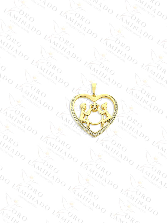 High Quality Heart Man and Woman Ring Pendant R348