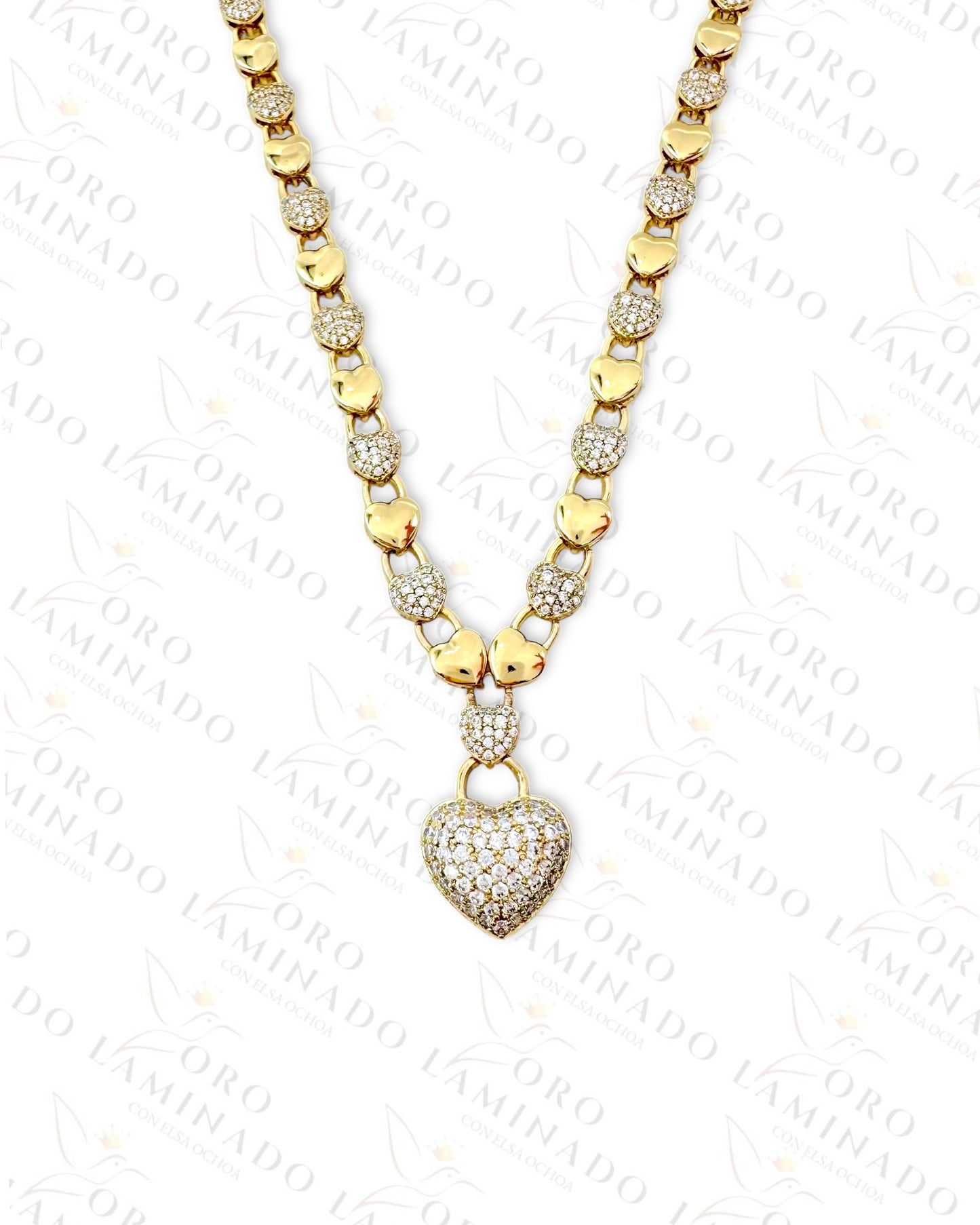 High Quality Heart Diamond Necklace Y255