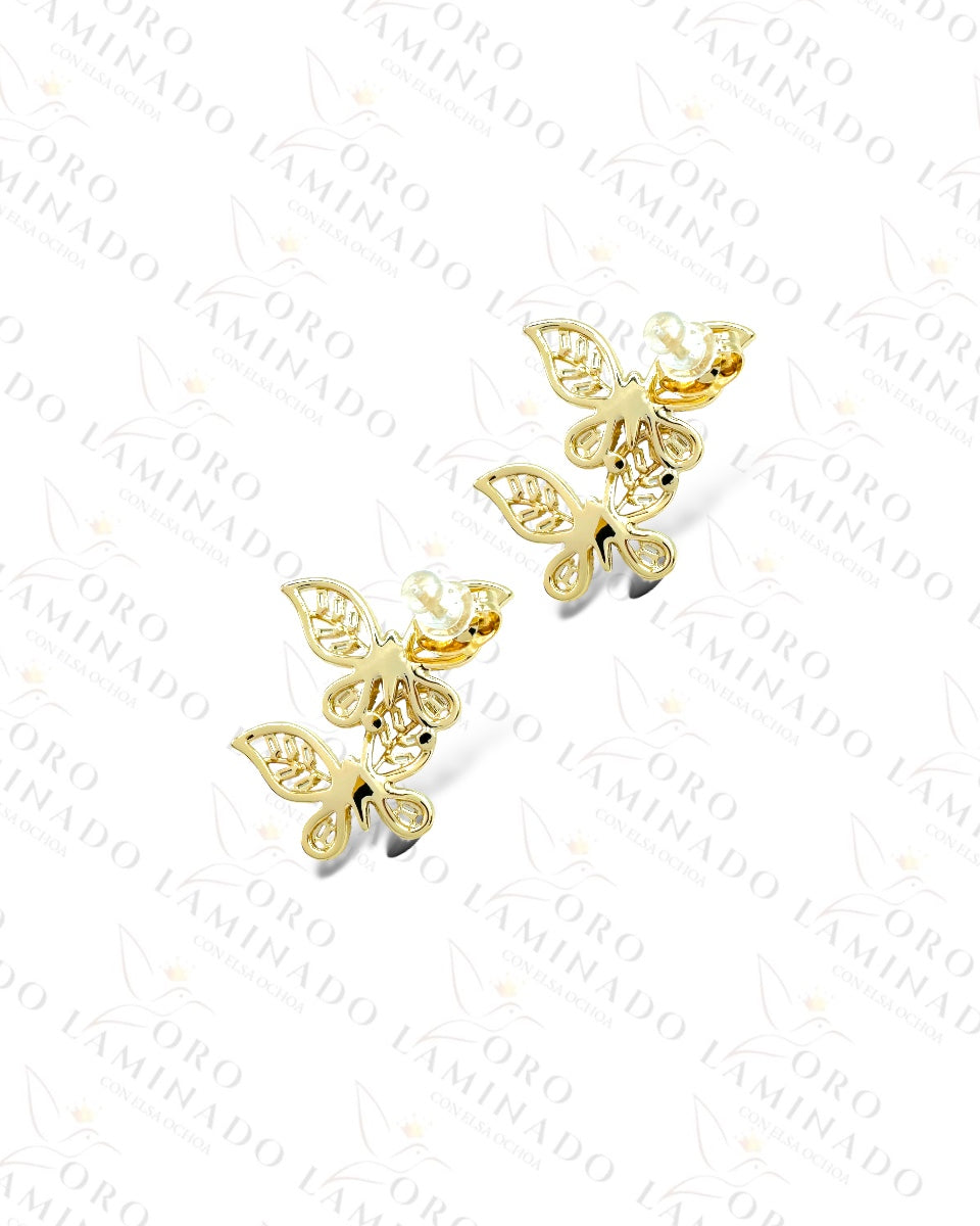 High Quality Crystal Butterflies Earrings C215