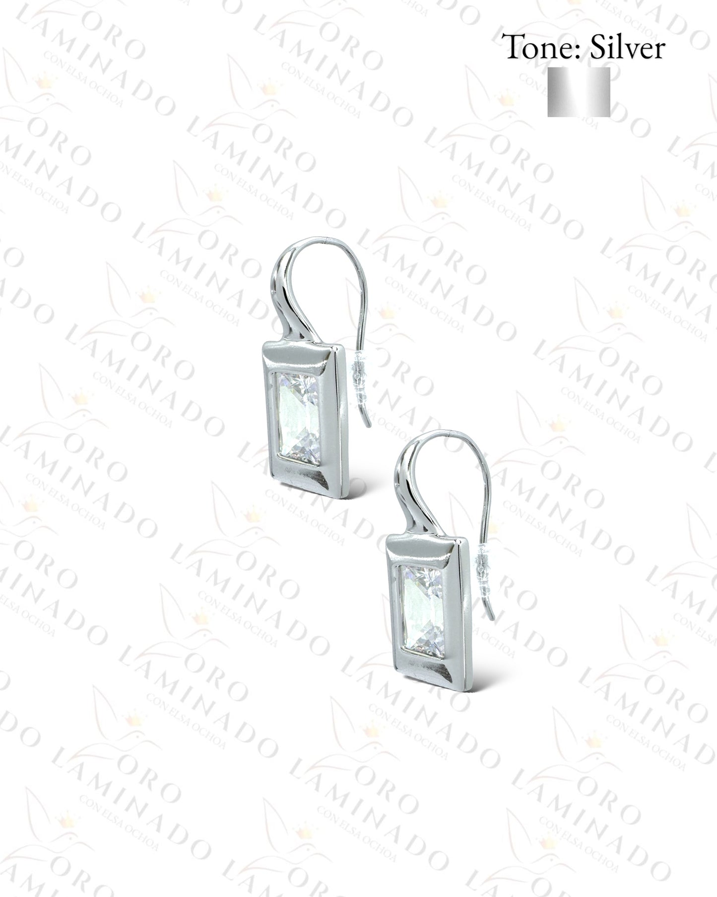 High Quality Square Silver Earrings B265