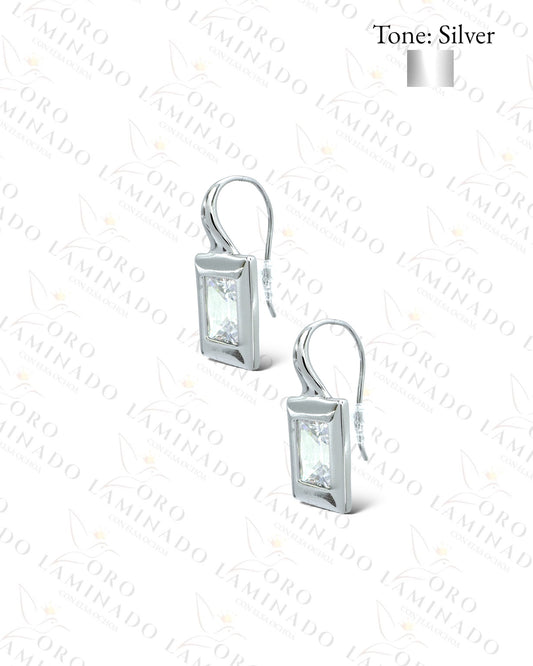 High Quality Square Silver Earrings B265